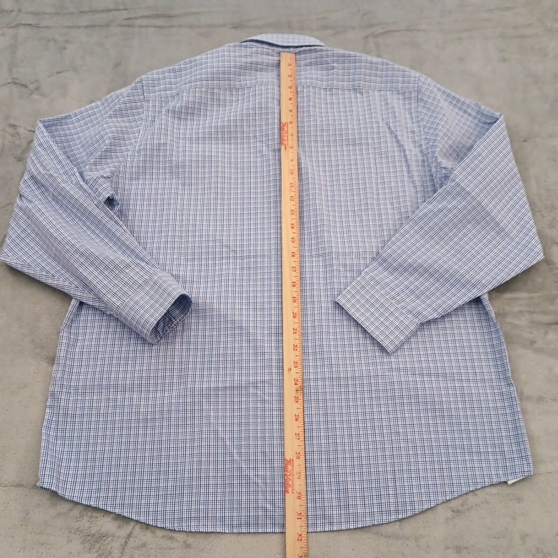 Michael Kors Michael Kors Shirt Mens 17.5 Blue Plaid Long Sleeve Button-Up Cotton Regular Mens Boys? Size US XXL / EU 58 / 5 - 6 Thumbnail