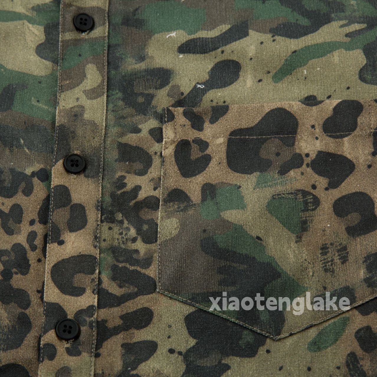 Vintage xz utility faded full pattern festival hiphop camo shirt Size US L / EU 52-54 / 3 - 6 Thumbnail