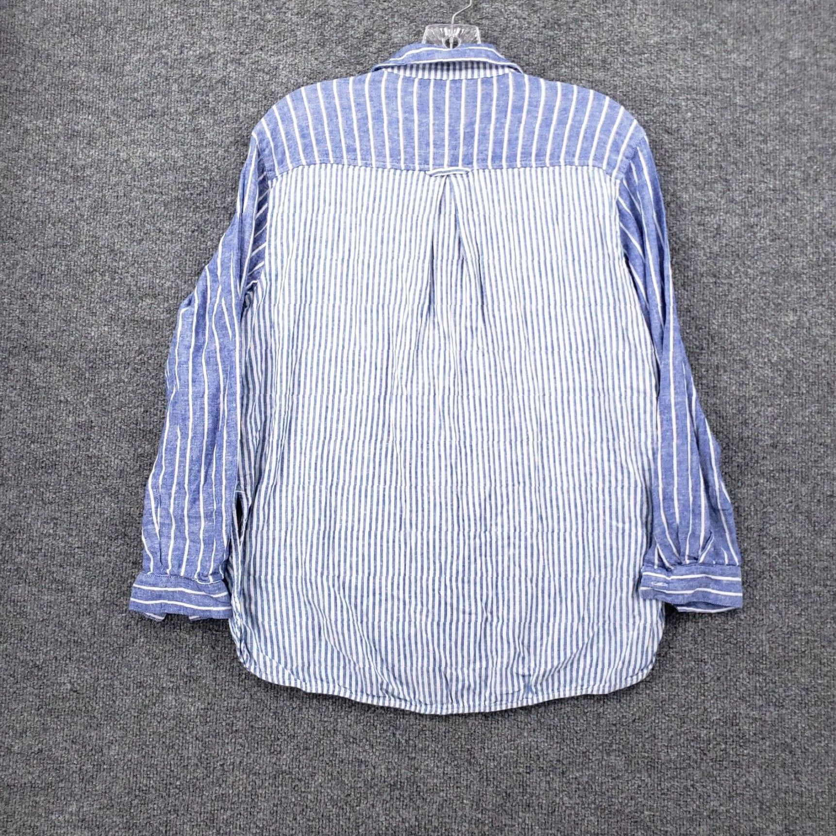 Old Navy Old Navy Shirt Womens XS Extra Small Blue Stripe Button Long Sleeve Size XS / US 0-2 / IT 36-38 - 2 Thumbnail