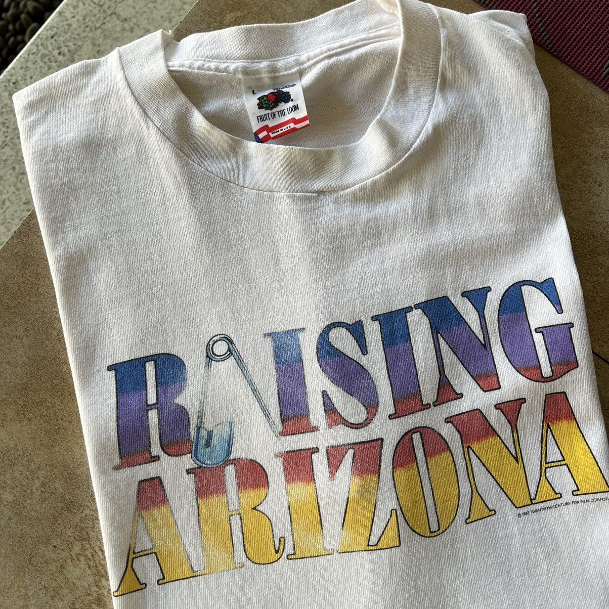 Fruit Of The Loom × Vintage VTG 1987 Raising Arizona Movie Promo Tee Shirt Big Lebowski Size US L / EU 52-54 / 3 - 1 Thumbnail