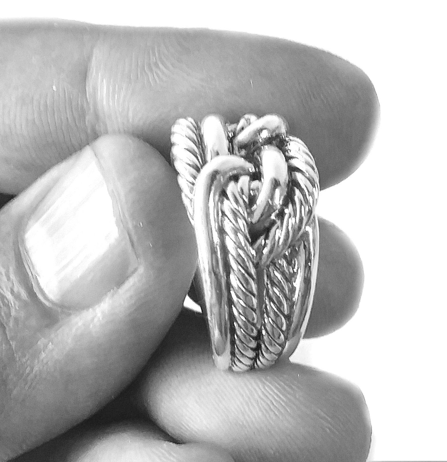 Other Men's Silver Ring, Celtic knot wire ring for men 12mm wide Size ONE SIZE - 2 Thumbnail