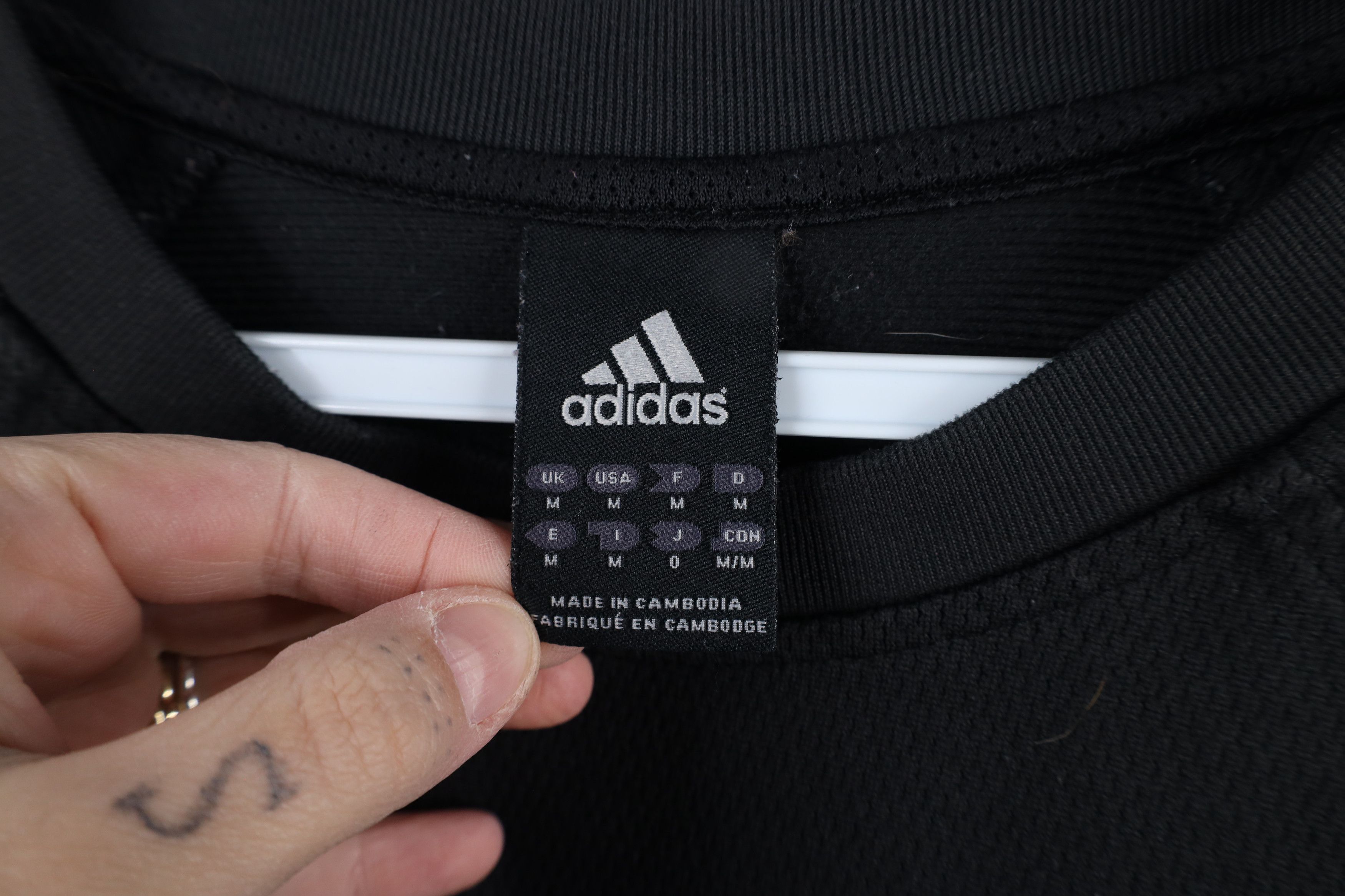 Adidas × Vintage Vintage Adidas Striped Knit Long Sleeve T-Shirt Black Size US M / EU 48-50 / 2 - 6 Thumbnail