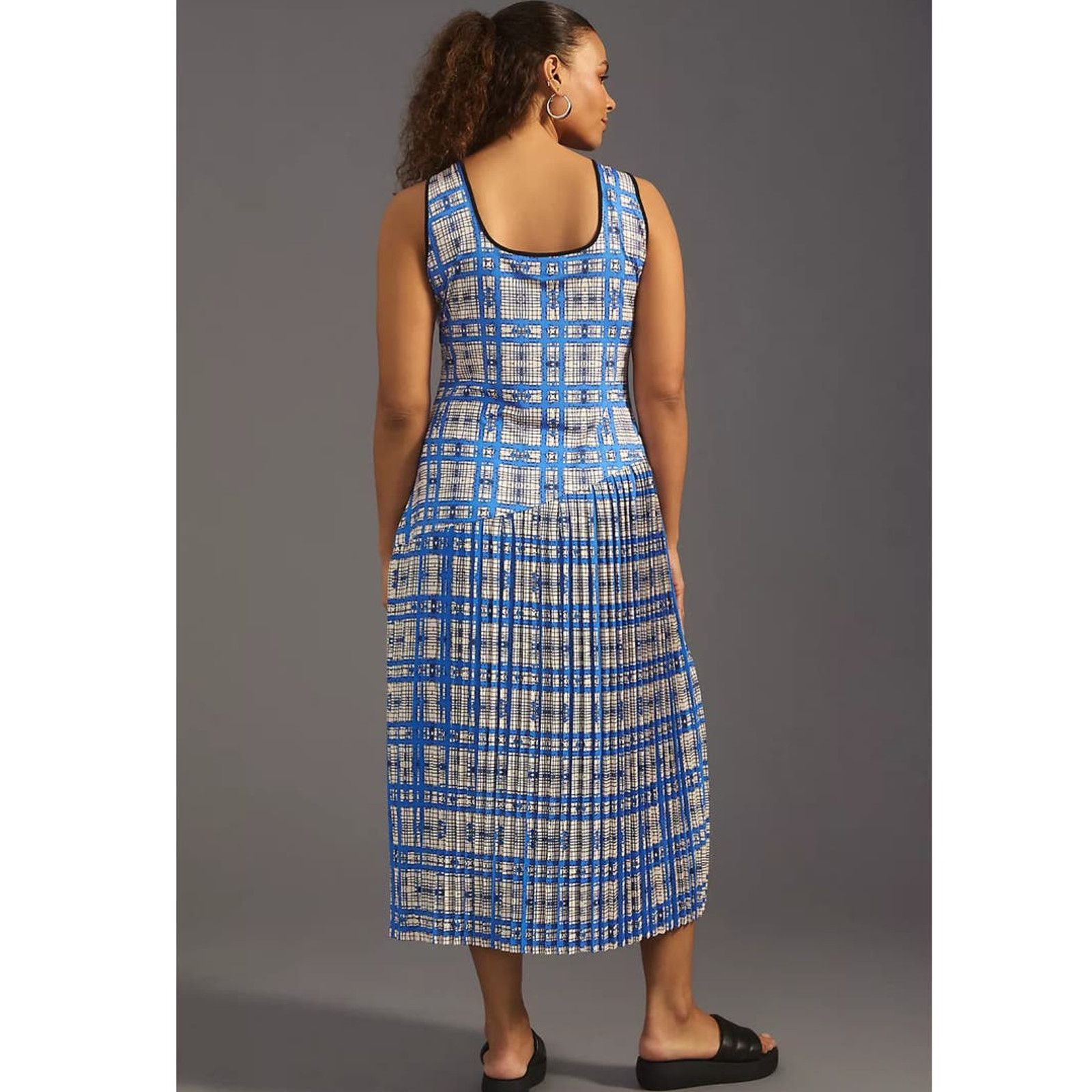 Anthropologie New Anthropologie Dhruv Kapoor Plaid Midi Dress $210 XLP Size XL / US 12-14 / IT 48-50 - 5 Thumbnail