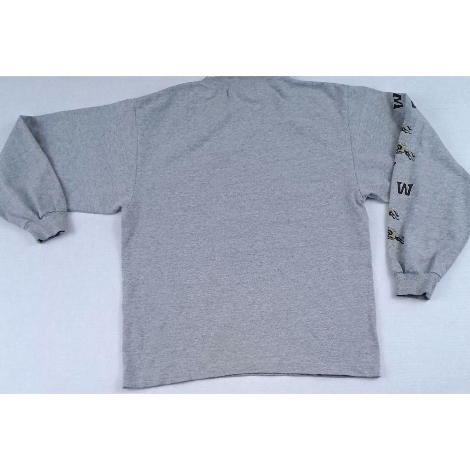 Jansport Jansport T-Shirt Woman Small Gray 90s Western Broncos Crew Neck Long Sleeve Cotton Size S / US 4 / IT 40 - 4 Thumbnail