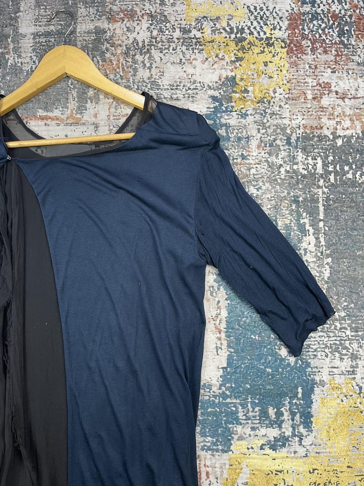 Haider Ackermann Haider Ackermann Dark Blue Rayon Silk Wrap Dress Size XS / US 0-2 / IT 36-38 - 4 Thumbnail