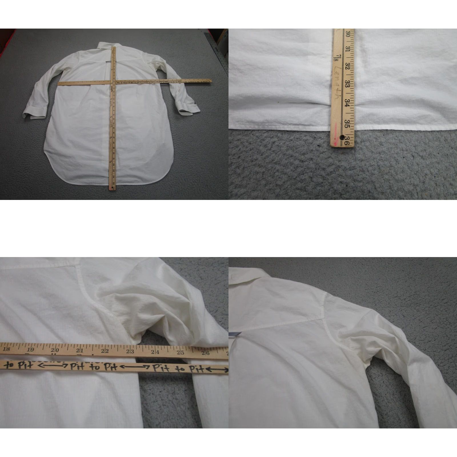 Alexander Wang Alexander Wang Shirt Womens 10 White Cotton Long Sleeve Button-Up Tunic Top Size L / US 10 / IT 46 - 9 Thumbnail