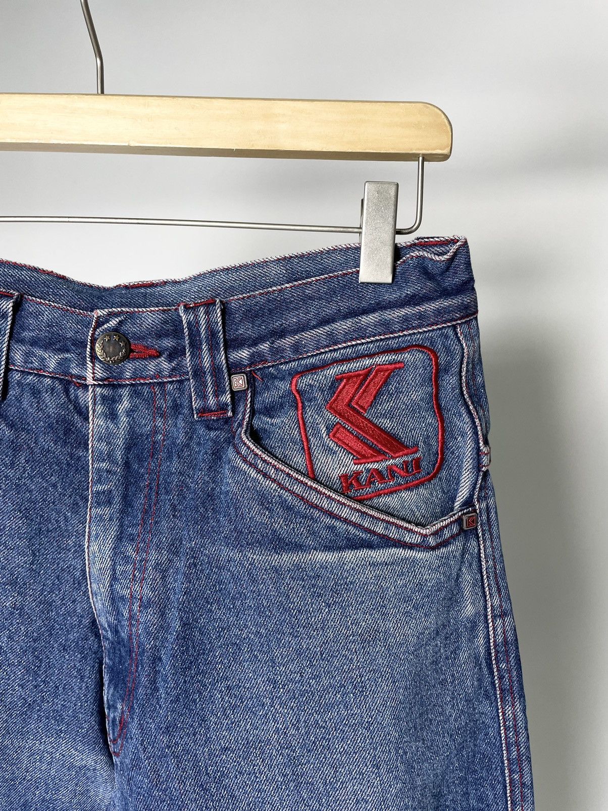 Karl Kani Karl Kani Vintage 90’s 👺 Embroidered Hip Hop Jeans like Fubu Size US 28 / EU 44 - 14 Thumbnail
