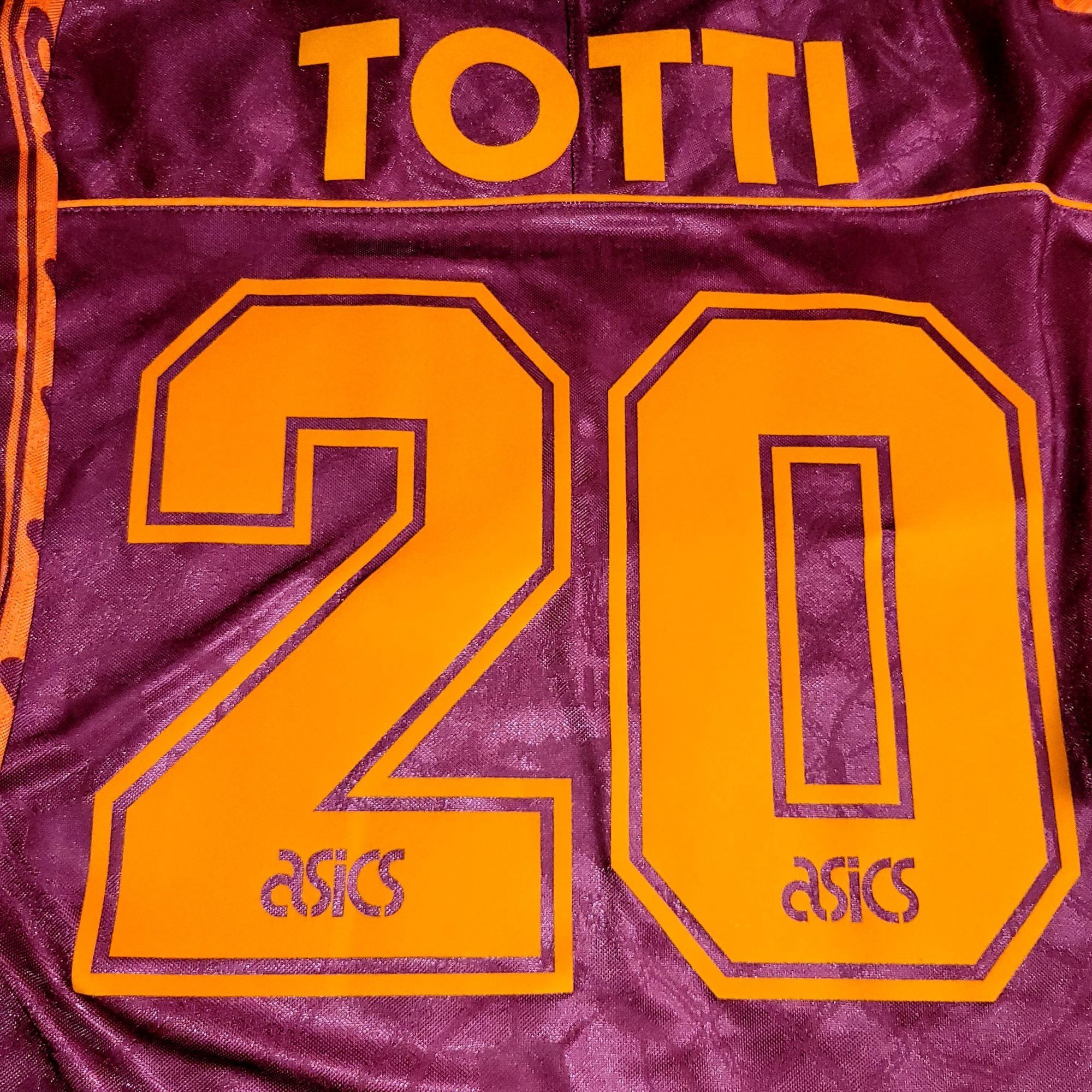 Asics Totti As Roma Asics 1995 1996 Soccer Jersey Shirt XL Size US XL / EU 56 / 4 - 5 Thumbnail
