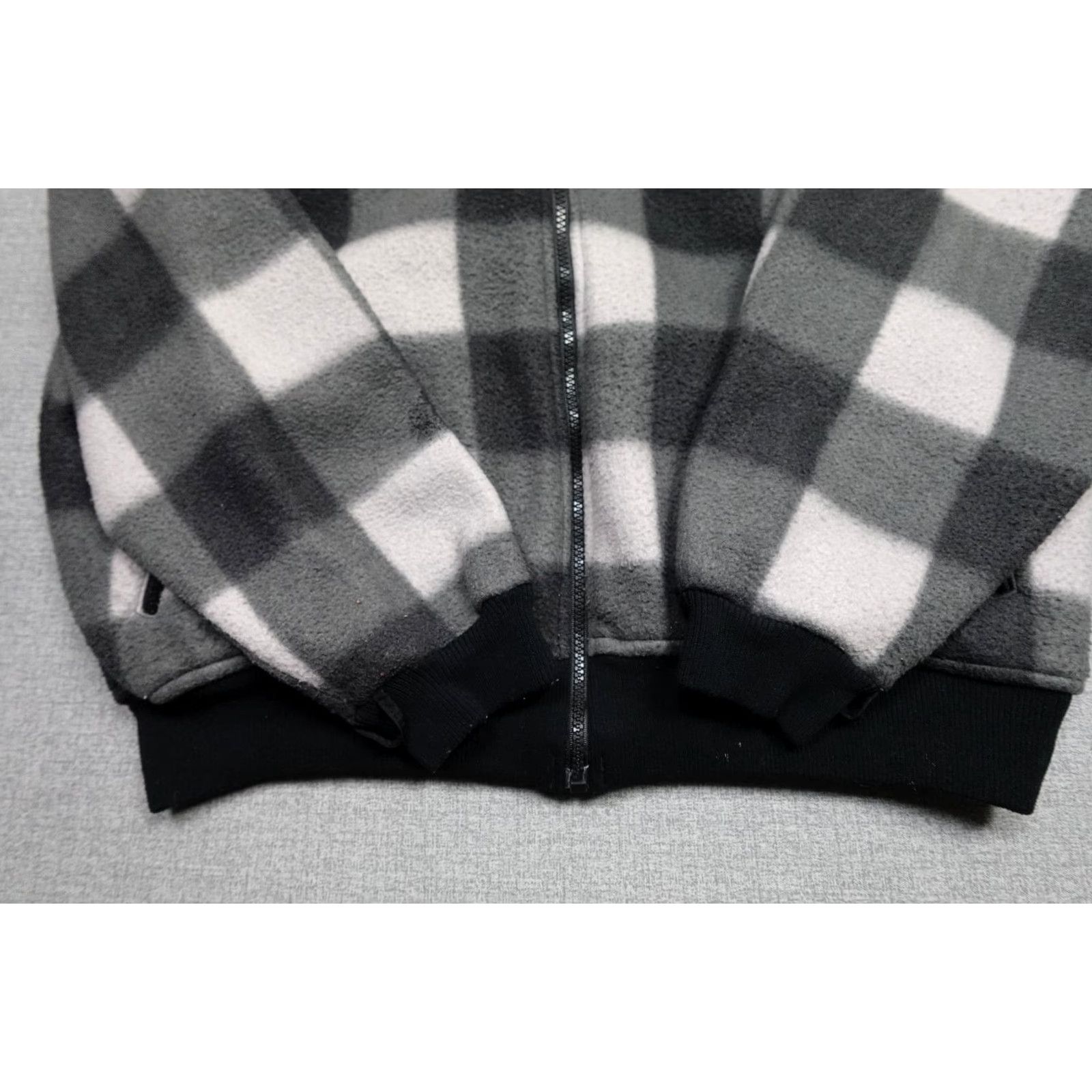 Lumberjack Columbia Jacket Mens XL Plaid Fuzzy Overcoat Mid-Length Hooded Lined Zip Black Outdoorsman Hunting Winter Spring Fall Vintage: No Size US XL / EU 56 / 4 - 3 Thumbnail