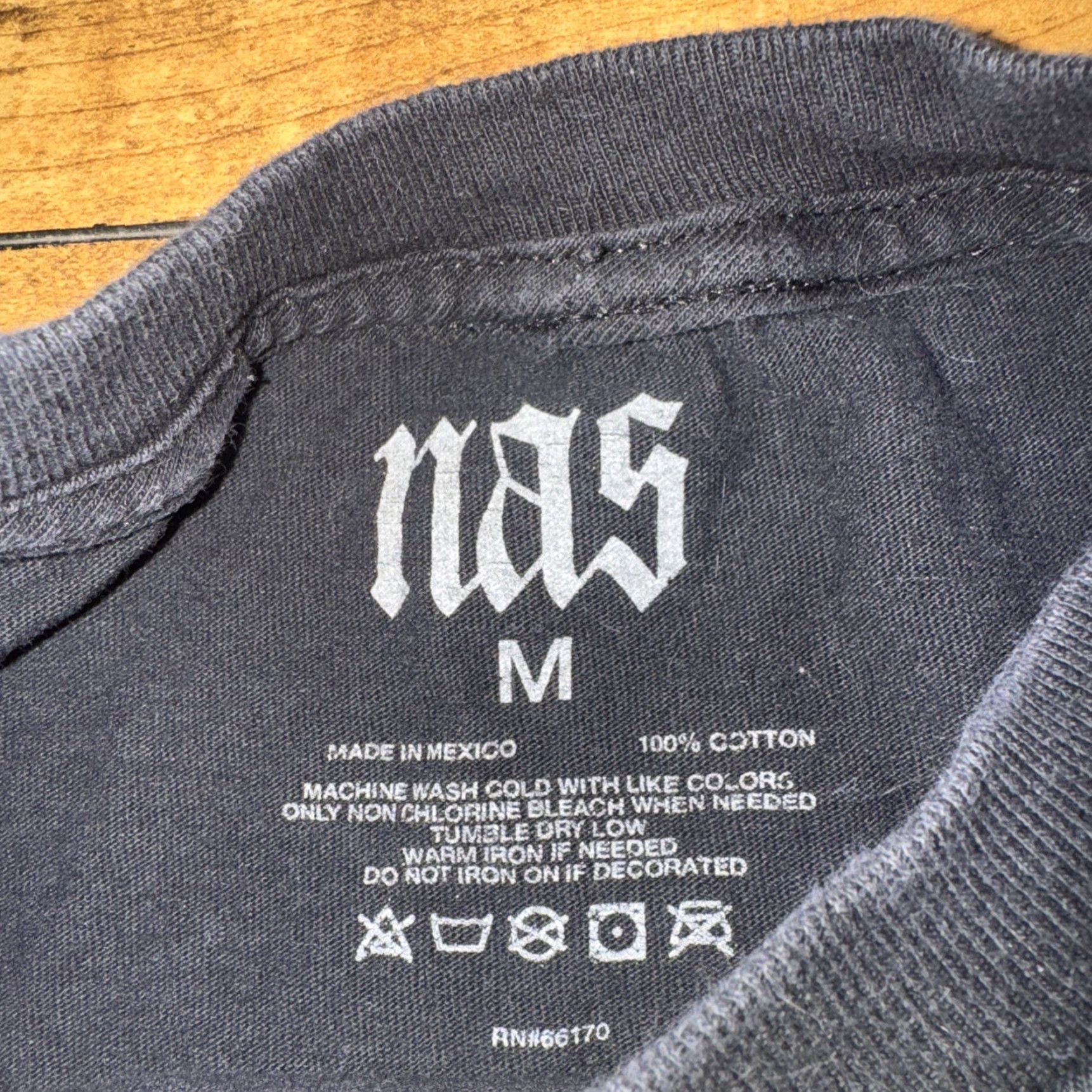 NASA Nas Rap T-Shirt Nasty Nas 1994 Hip Hop Tee Black Size M 19x26 Size US M / EU 48-50 / 2 - 3 Thumbnail