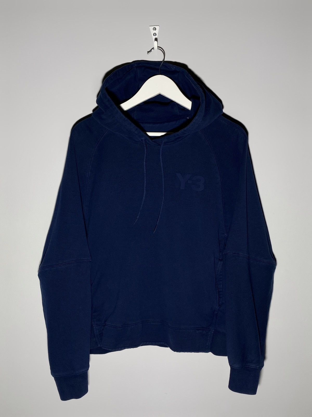 image of Adidas x Y 3 Y-3 Women’S Classic Chest Logo Hoodie in Blue, Women's (Size Large)