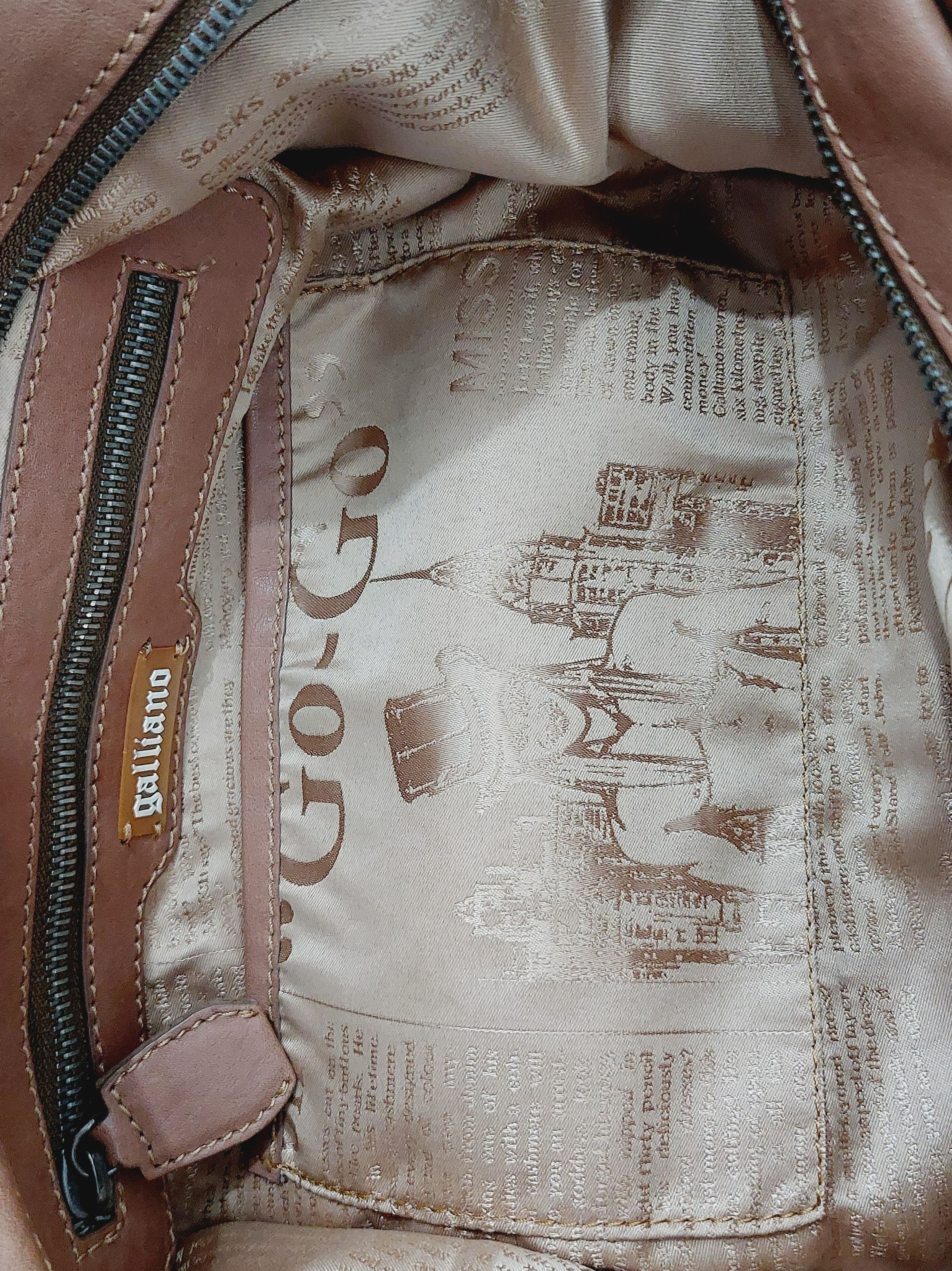 John Galliano John Galliano Newspaper Gazette Stamp Leather Shoulder Bag Size ONE SIZE - 16 Thumbnail