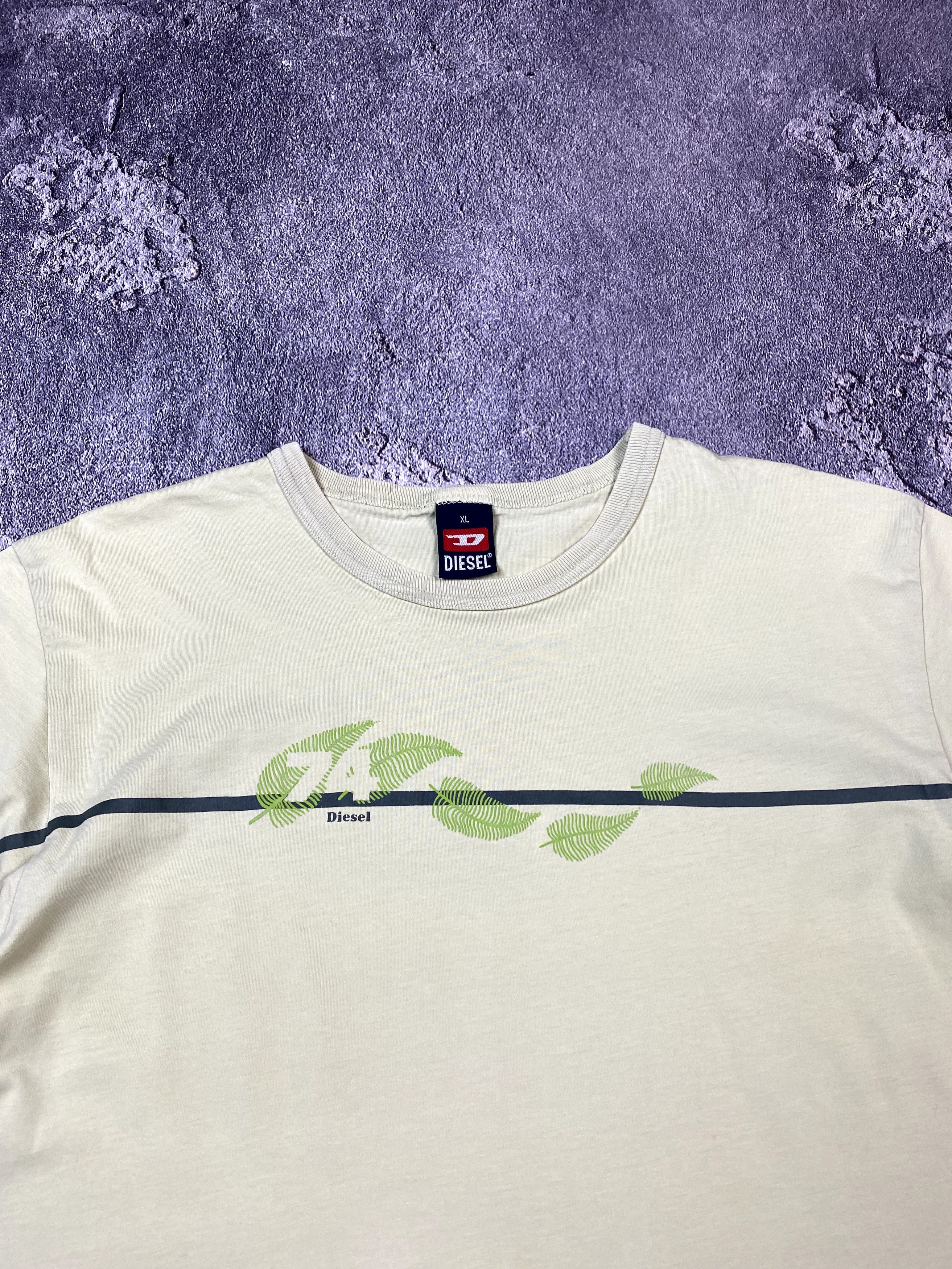 Diesel Vintage 00s Diesel Olive T-shirt Y2K Streetwear Size US XL / EU 56 / 4 - 3 Thumbnail