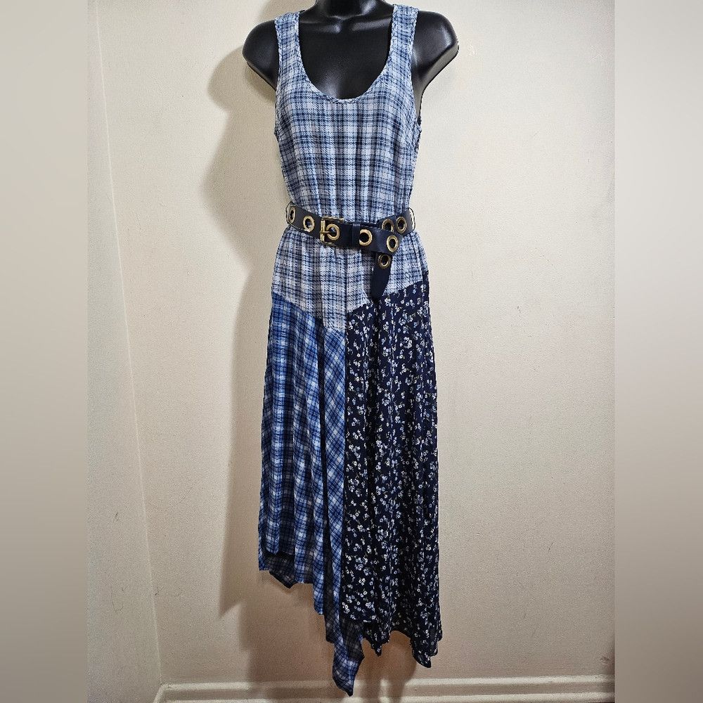 Michael Kors NEW Michael Kors Belted Mixed Plaid Georgette Dress Handker Size XS / US 0-2 / IT 36-38 - 2 Thumbnail