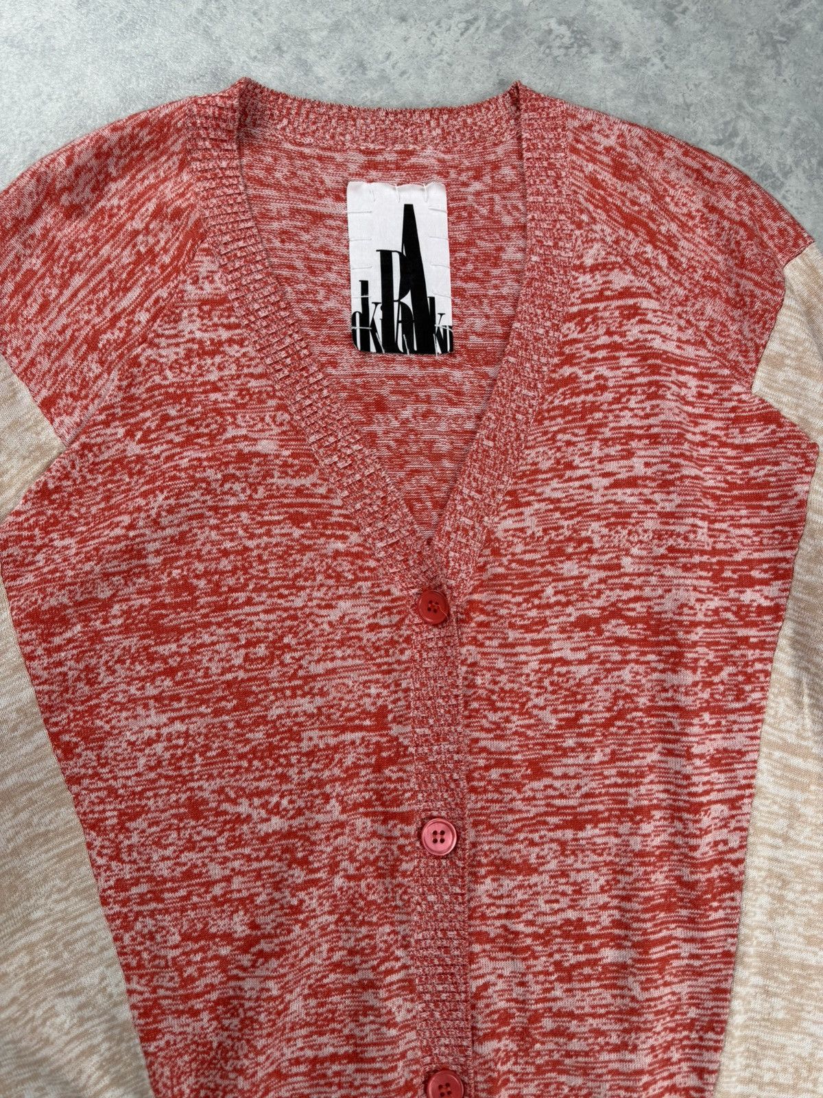 Japanese Brand Okiraku Japan Linen Cotton Colorblock Cardigan Size F Size M / US 6-8 / IT 42-44 - 6 Thumbnail