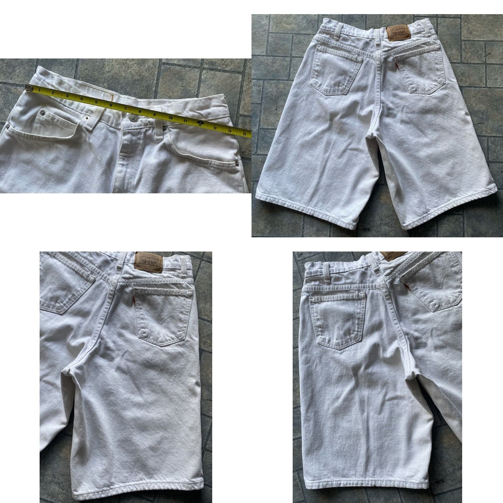 Levi's VINTAGE Levi’s 565 Orange Tab Shorts Denim White Men 30 Regular Shorts White Denim Men 30 Vintage Size US 30 / EU 46 - 8 Thumbnail
