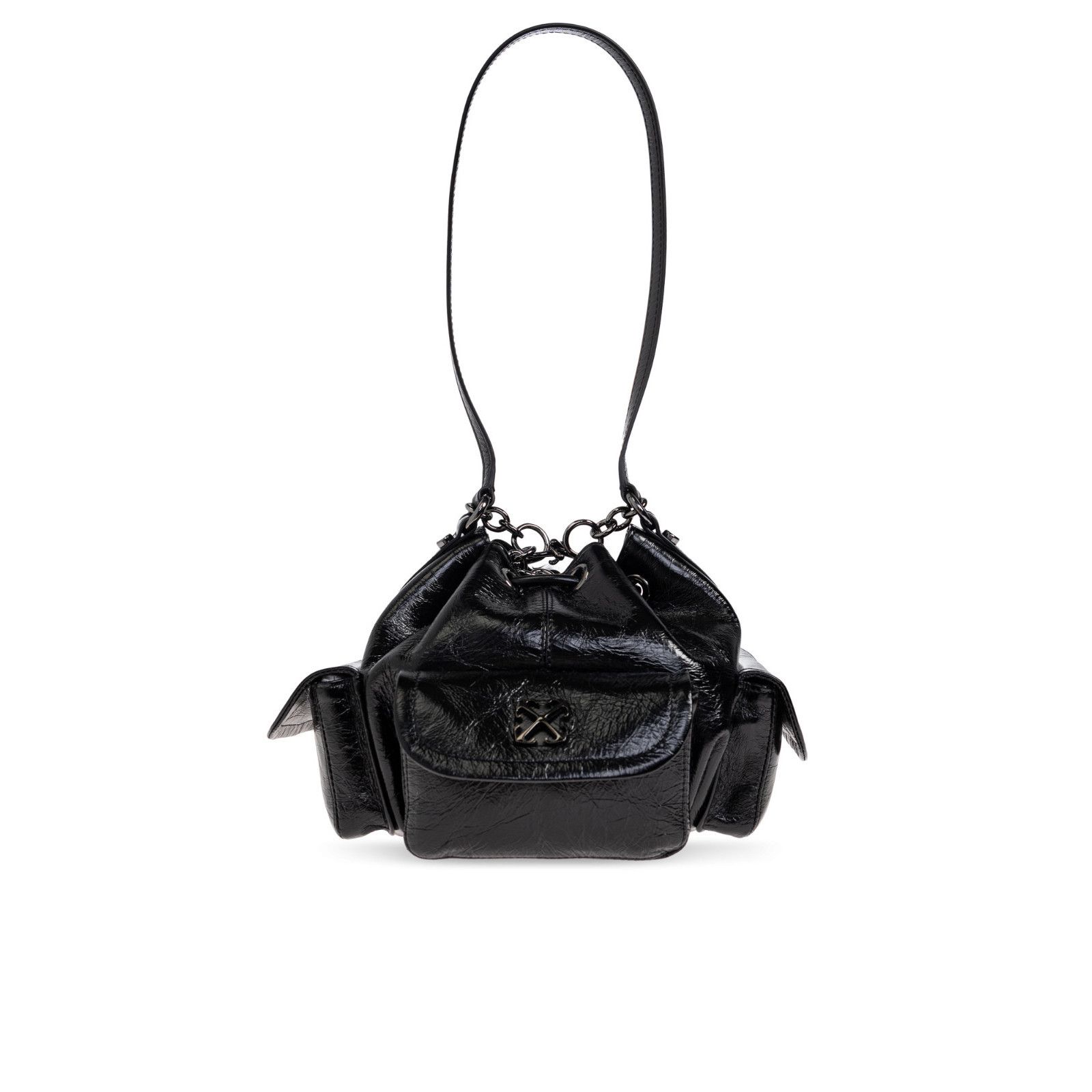 Off-White OFF WHITE Dumbo Black Leather Shoulder Bag New & Authentic Size ONE SIZE - 2 Thumbnail