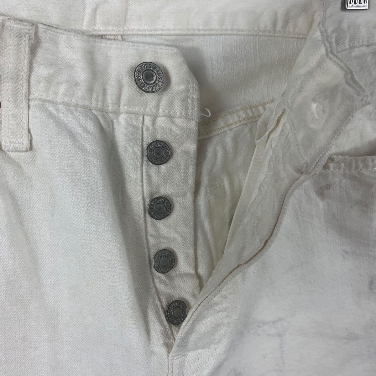 Levi's × Vintage Vintage LEVI’S lot 501 distressed white colour jeans Size 31" - 13 Thumbnail
