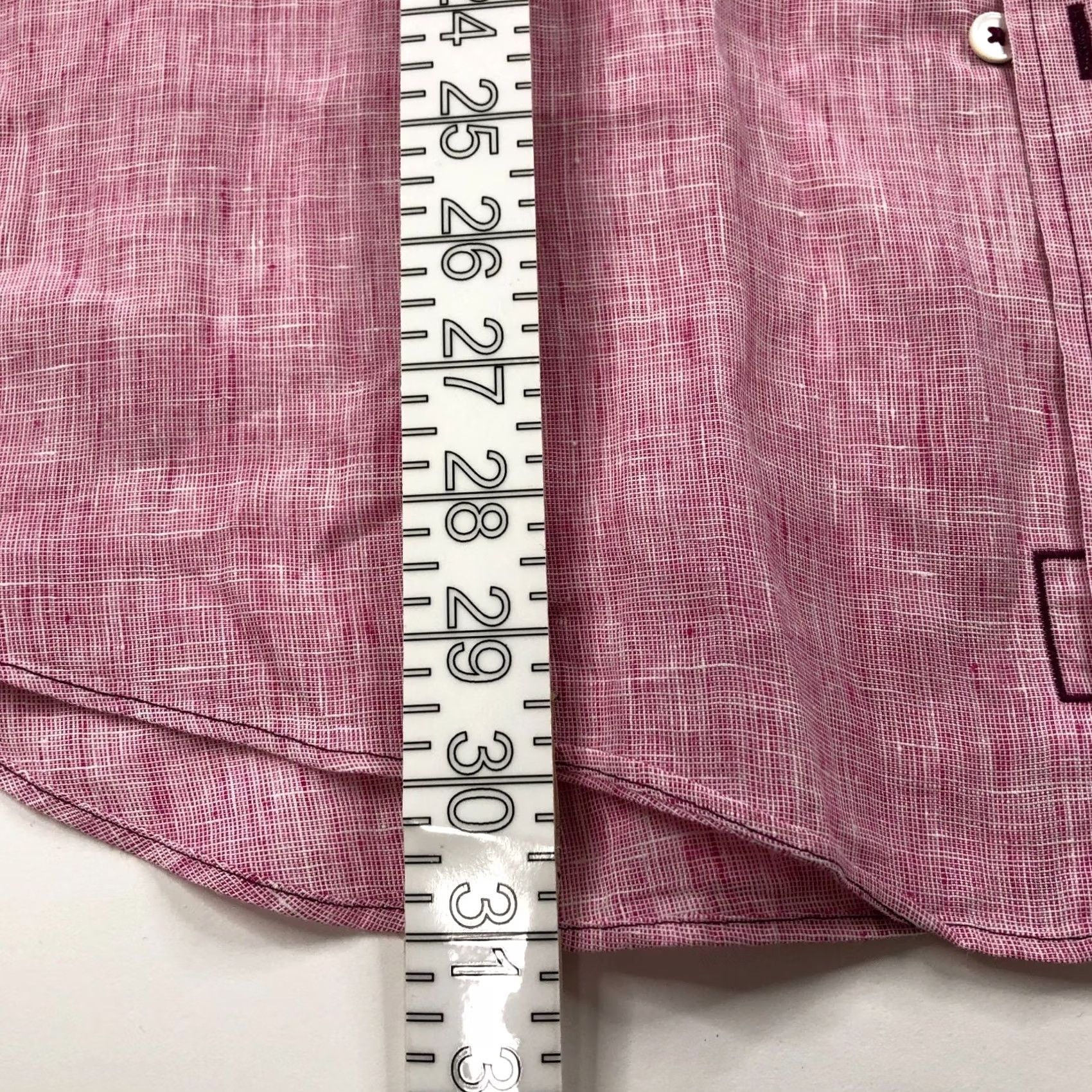 Vintage ZACHARY PRELL Shirt XL 100% Linen Button Short Sleeve Collared Red Mint Plaid Casual Mens Shirt X-Large Size US XL / EU 56 / 4 - 4 Thumbnail