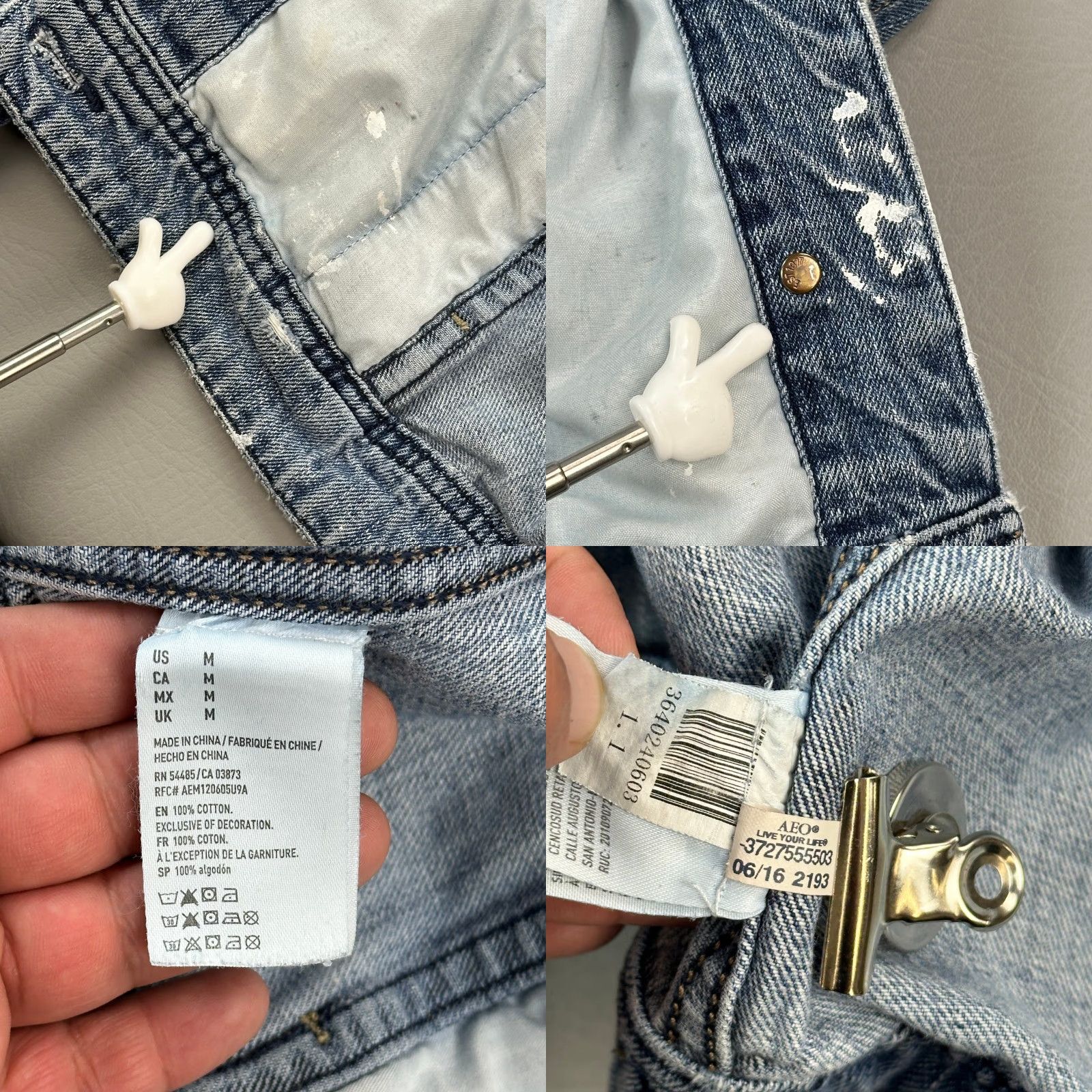 American Eagle Outfitters VINTAGE American Eagle Jacket Mens Medium Blue Denim Classic Trucker Rockabilly 90s USA Western Logo Pockets Collared Button Closure Size US M / EU 48-50 / 2 - 8 Thumbnail