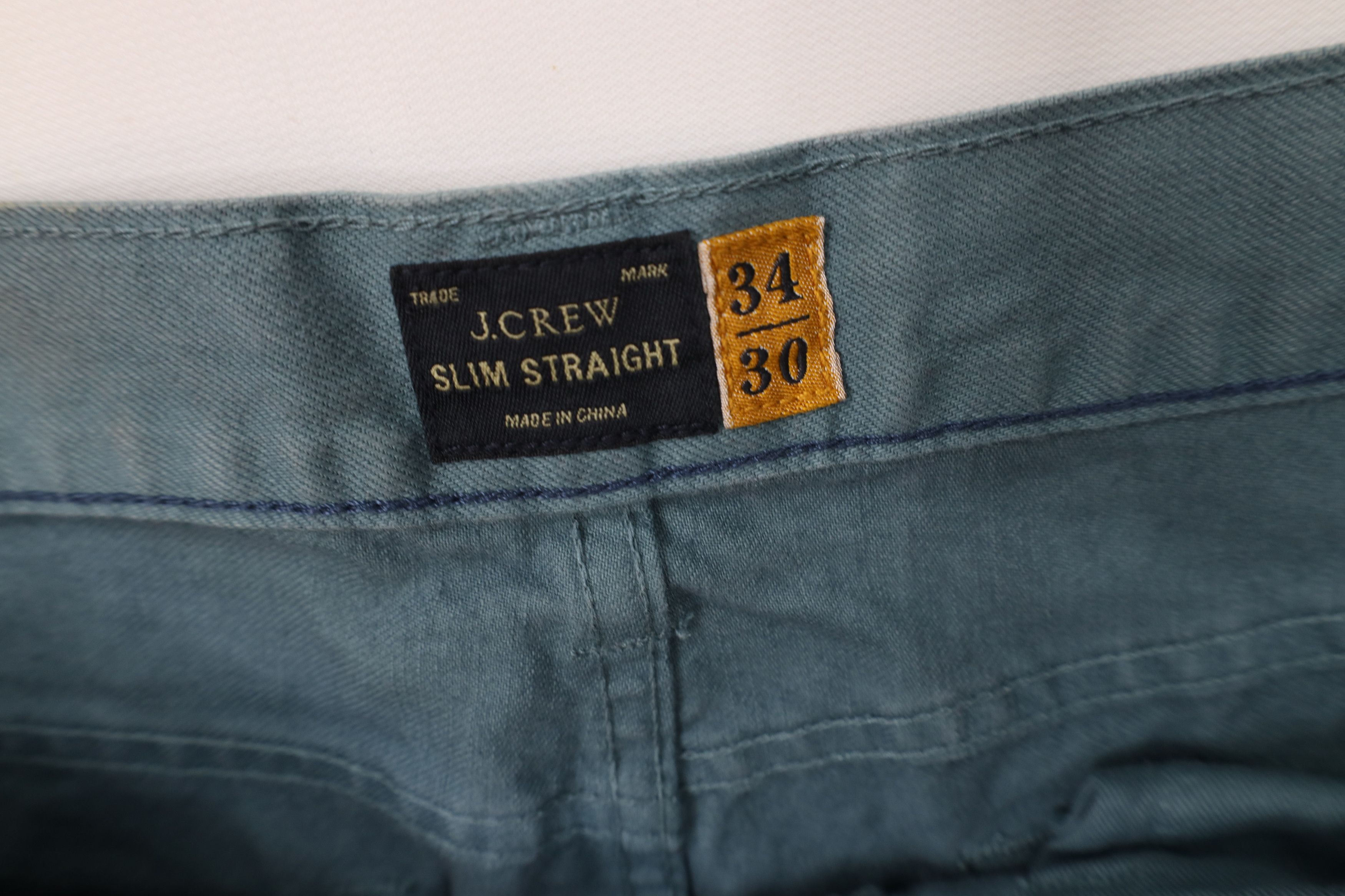 J.Crew Vintage Y2K J Crew Stonewash Slim Straight Jeans Teal Size US 34 / EU 50 - 7 Thumbnail