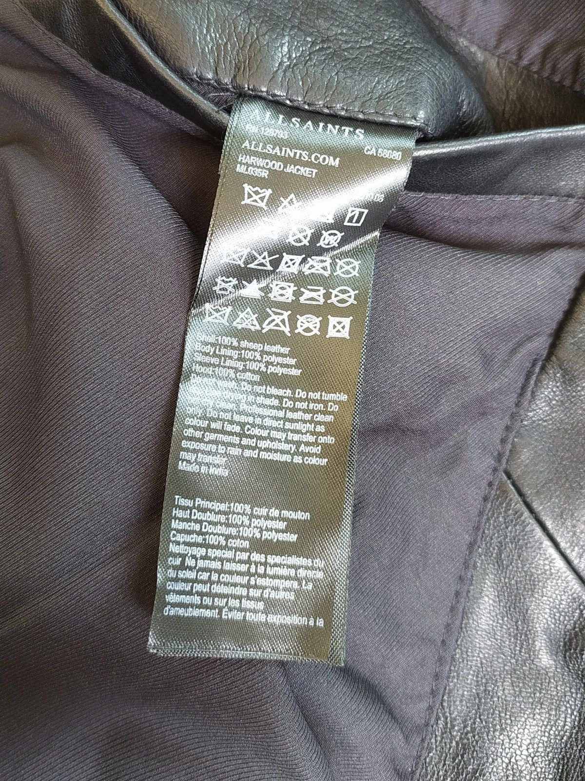 Allsaints Allsaints HARWOOD-Leather jacket Free Shipping FTP/9002 Size US L / EU 52-54 / 3 - 5 Thumbnail