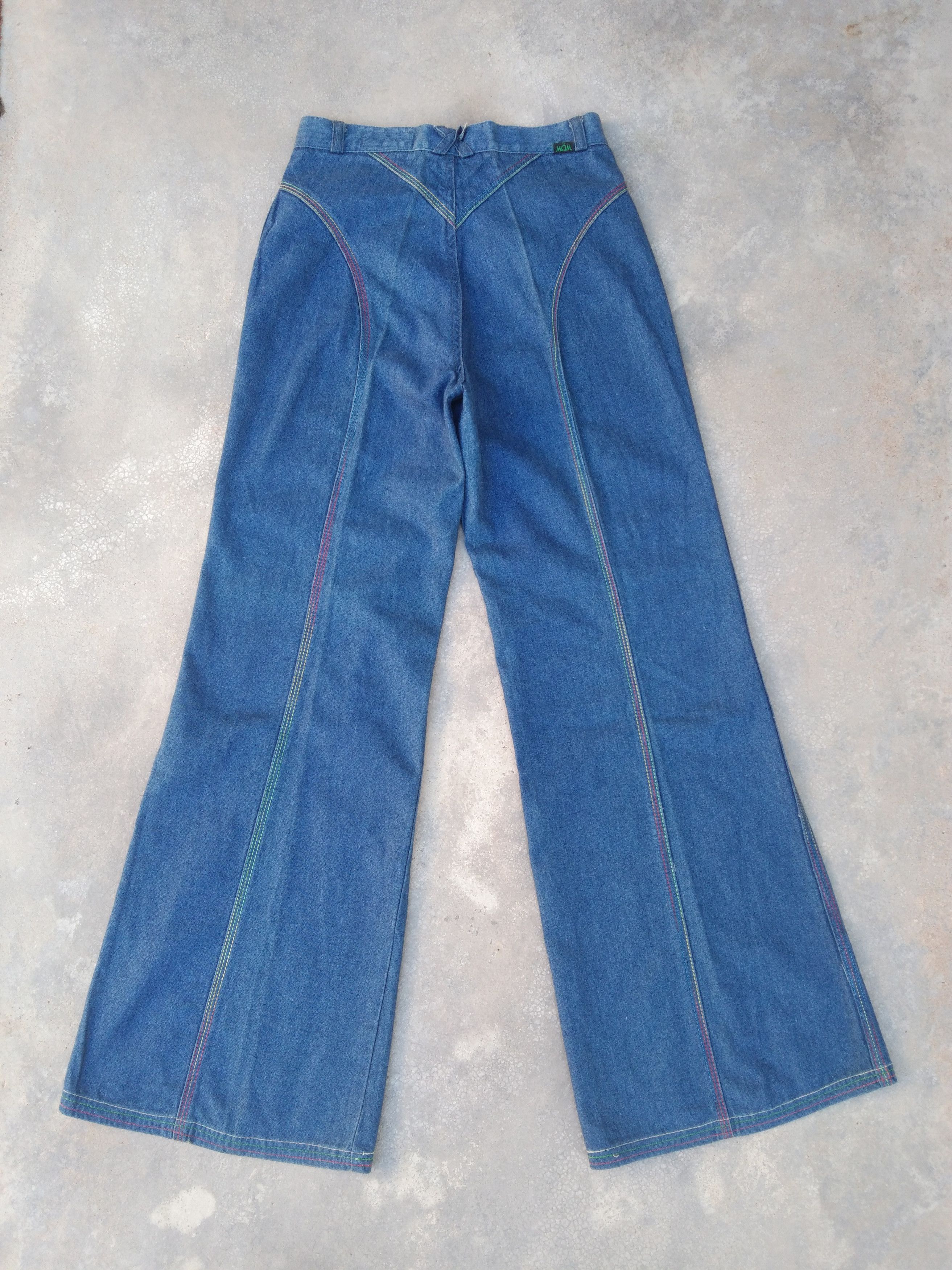 If Six Was Nine × Japanese Brand × Vintage 70s Vintage Flared Jeans 27x30 Size US 27 - 2 Thumbnail