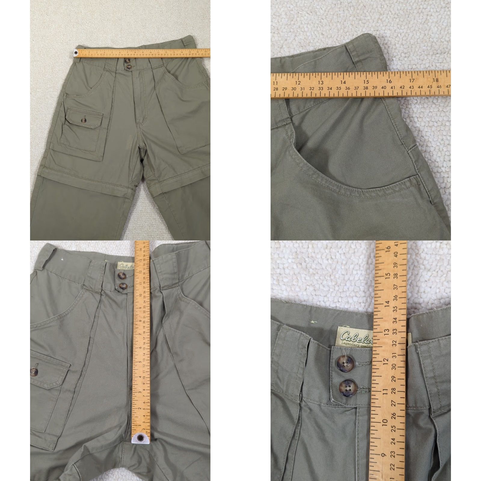 Vintage Cabela's Outdoors Pants Cargo Straight 32 Regular Brown 100% Cotton Canvas Zipper Button Pockets Outdoor Hiking Camping Mens Size US 32 / EU 48 - 8 Thumbnail
