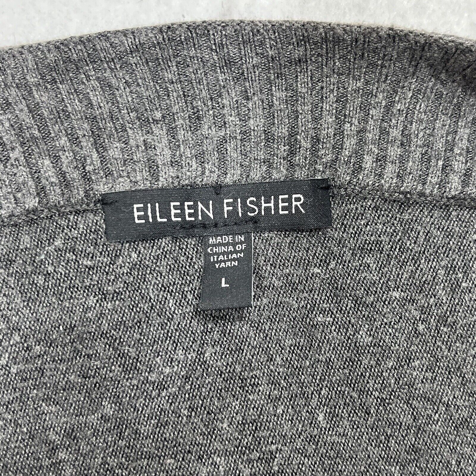 Eileen Fisher Eileen Fisher Gray Long Sleeve Cardigan Sweater Size L / US 10 / IT 46 - 7 Thumbnail
