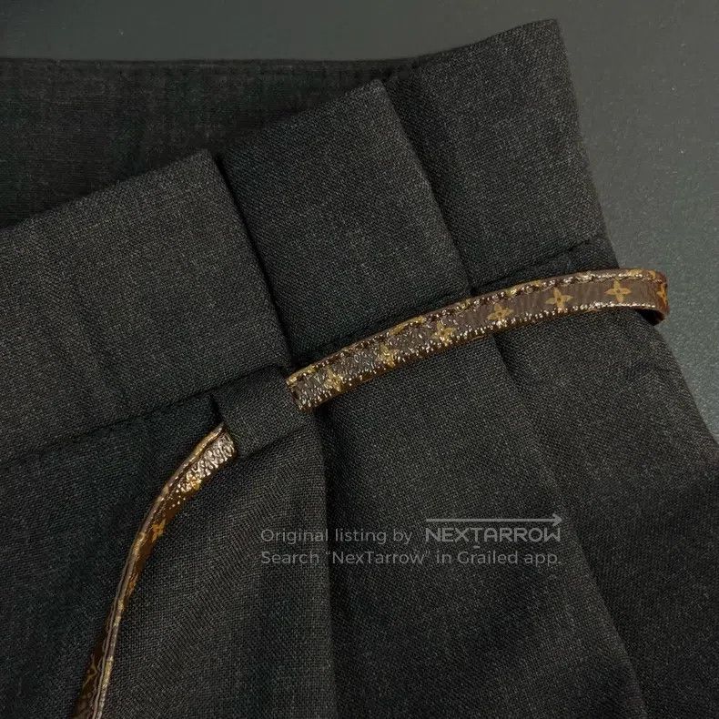Louis Vuitton Louis Vuitton Black and grey floral print full belt wool t Size US 36 / EU 52 - 7 Thumbnail