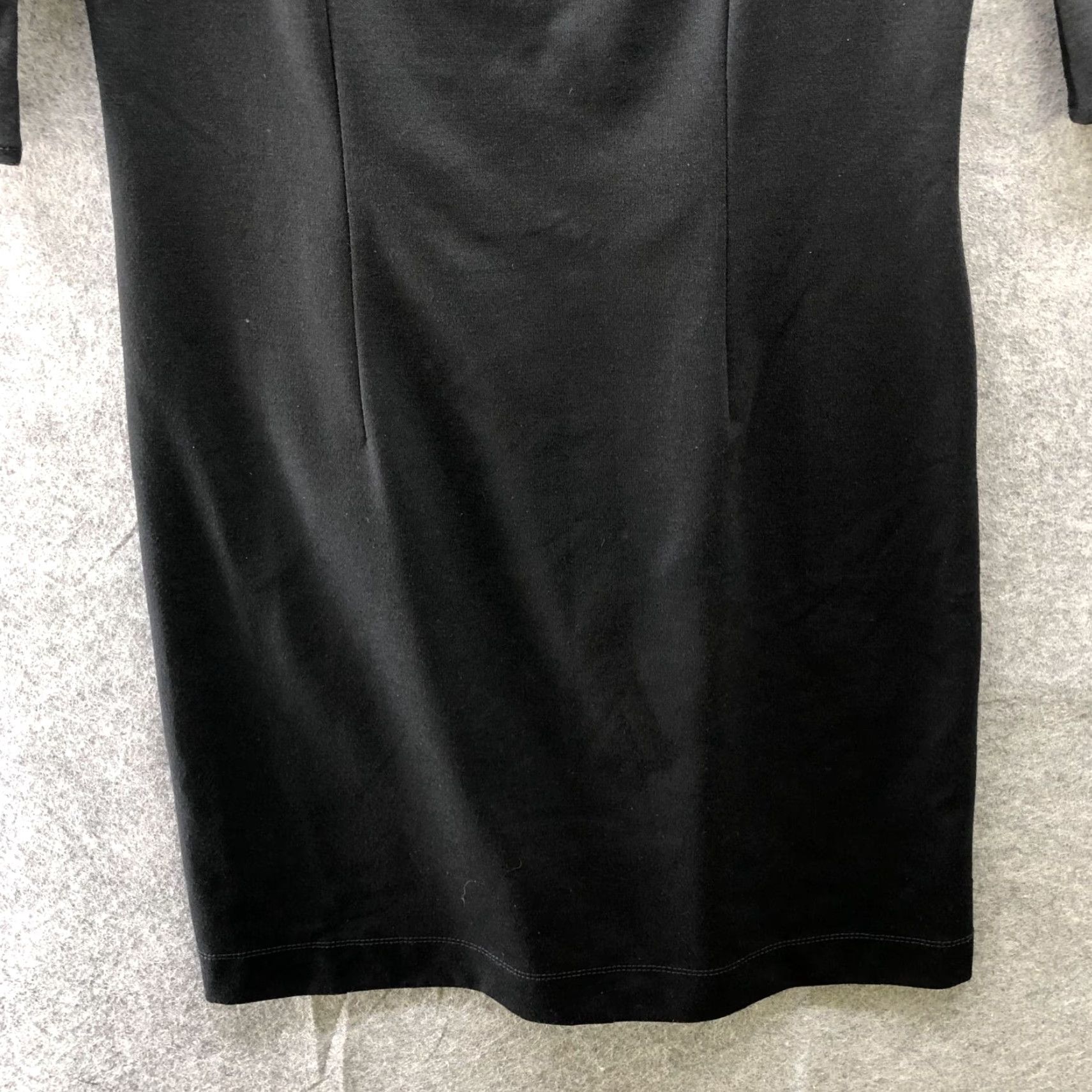 Loft LOFT Black Sheath Dress Size 8 Scoop Neck Bell Sleeve 1/2 Sleeve Career Work Dress Size M / US 6-8 / IT 42-44 - 4 Thumbnail