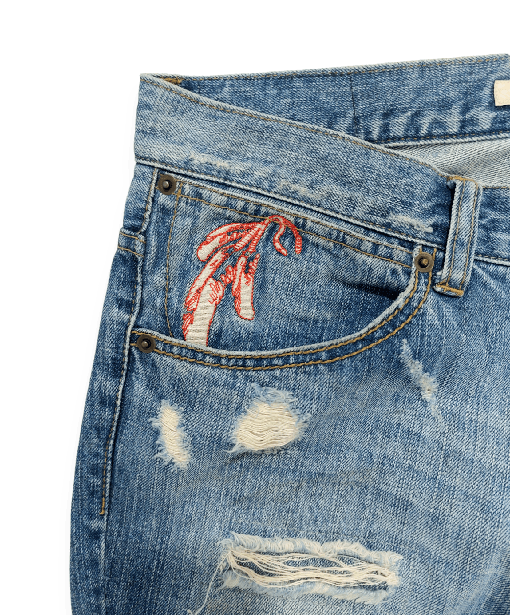 Other G-Land Edge Ripped Kurt Cobain Style Denim Size US 30 / EU 46 - 10 Thumbnail