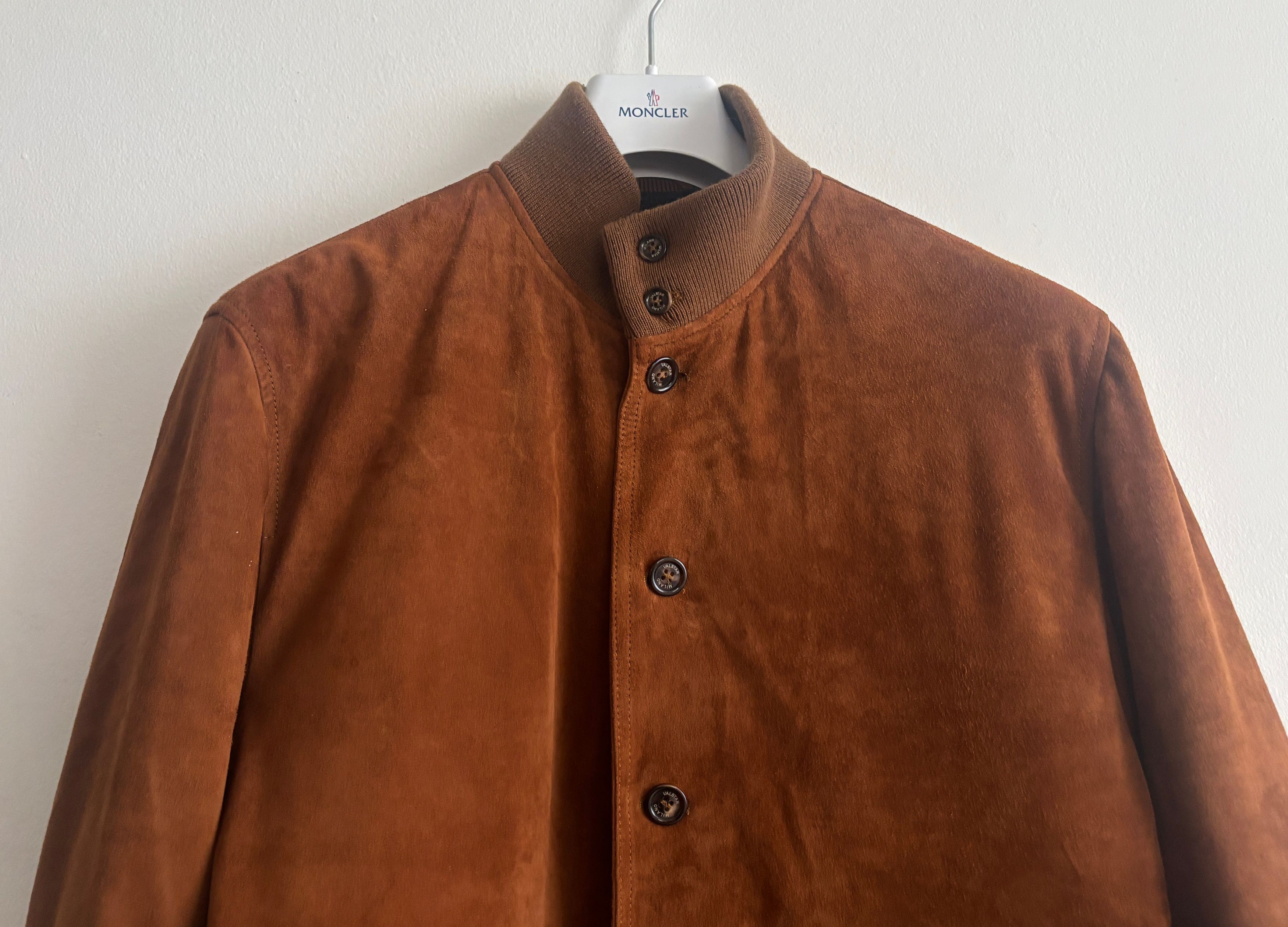 Valstar $1995 Down Suede Bomber Jacket- EU54 - US 40-42 (Large) Size US L / EU 52-54 / 3 - 2 Thumbnail