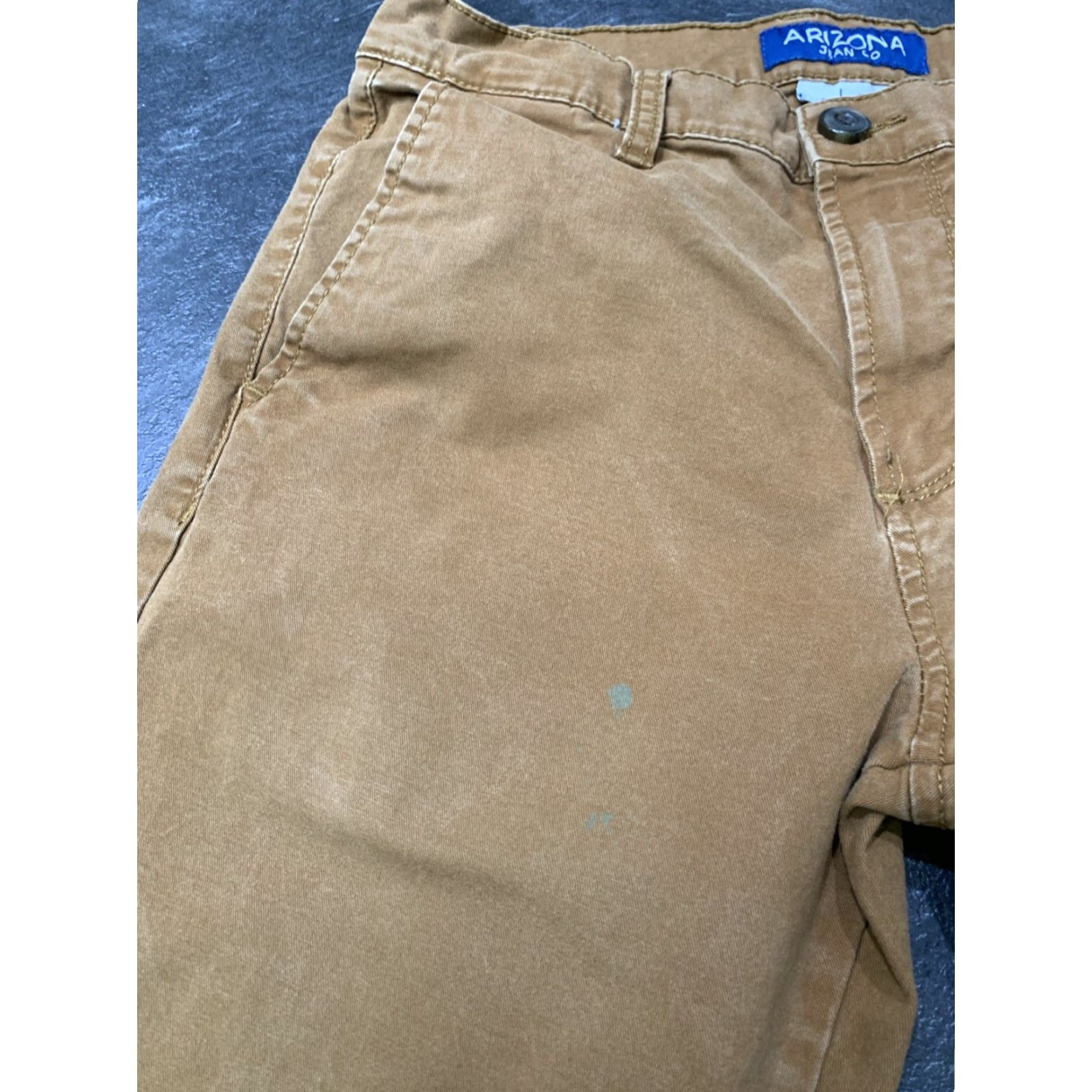 Vintage VINTAGE AriZona Brown Chino Pants Slim 29x32 Men’s 98% Cotton 2% Spandex Flat Front Belt Loops Slim Fit Casual Business Professional Size US 29 - 3 Thumbnail