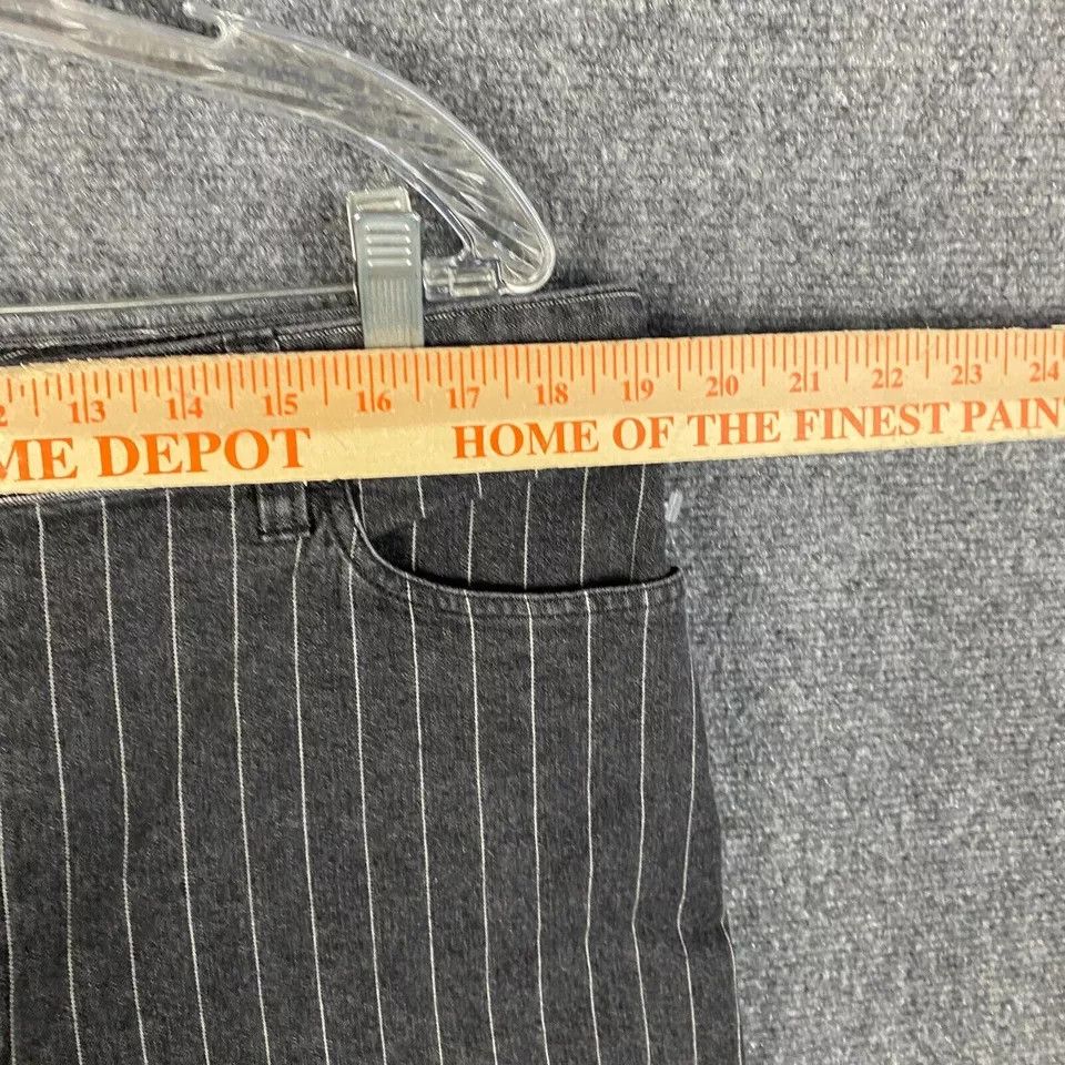 Lauren Ralph Lauren Ralph Lauren Jeans Women's Size 16 Wide Leg Striped Gray Size 38" / US 16 / IT 52 - 3 Thumbnail