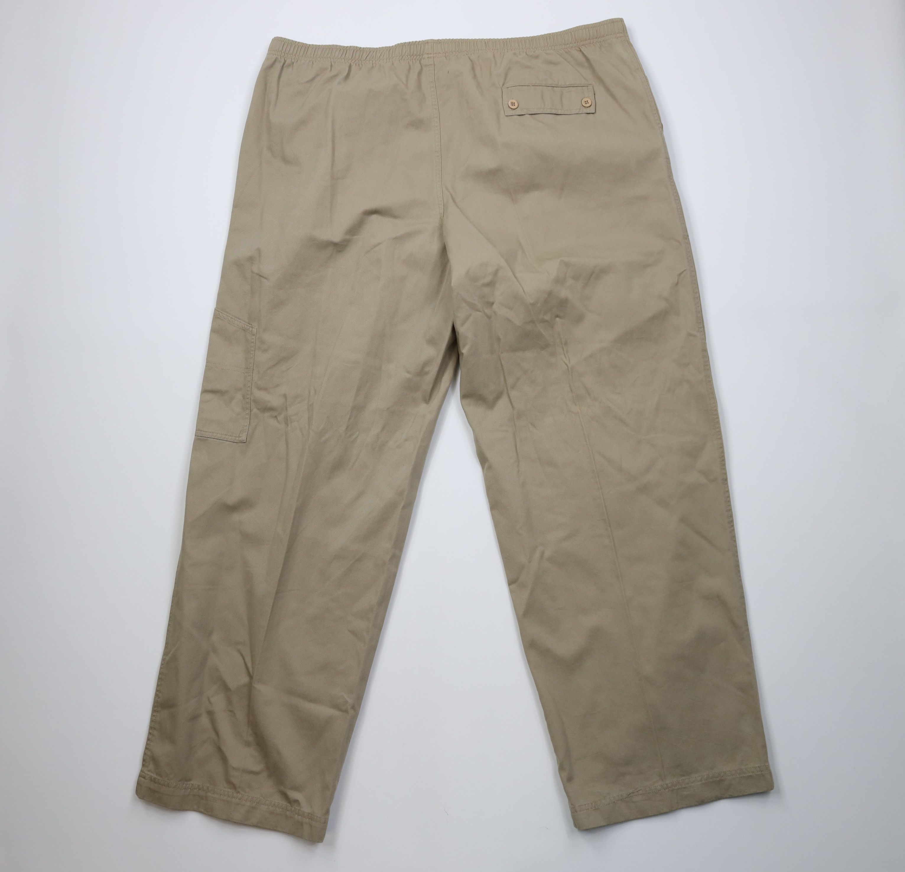 Nike Vintage 90s Y2K Nike Mini Swoosh Wide Leg Pants Khaki Tan Size US 40 / EU 56 - 9 Thumbnail