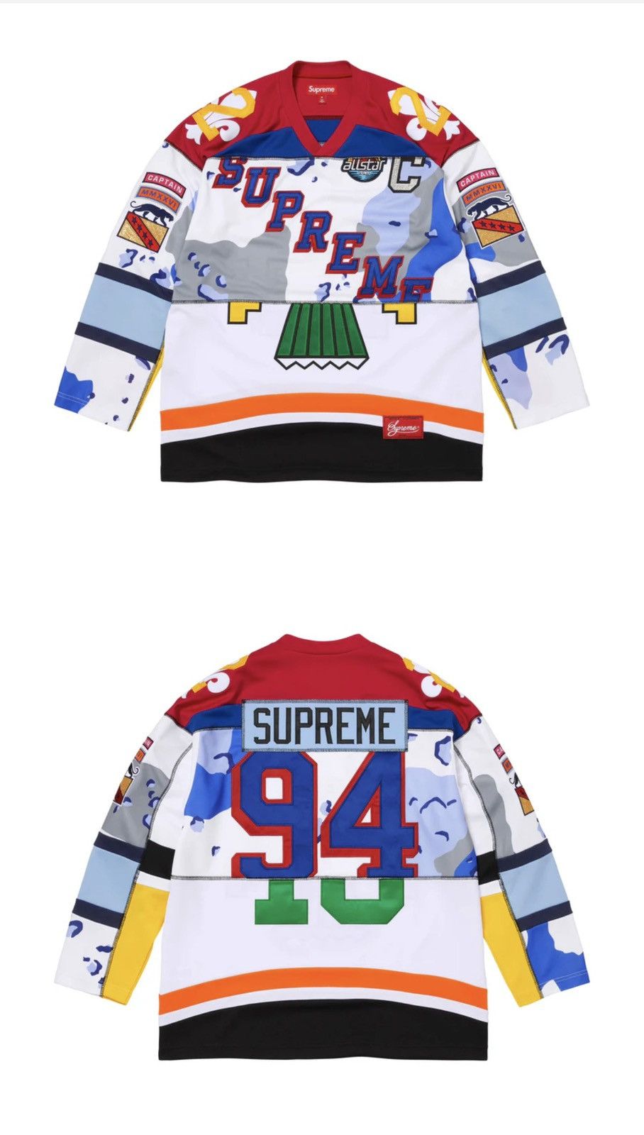 Supreme Supreme Paneled Hockey Jersey Size US M / EU 48-50 / 2 - 2 Thumbnail