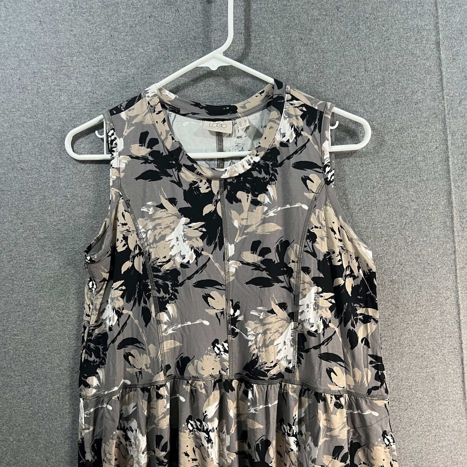 Other LOGO by Lori Goldstein Hi-Low Hem Dress Frost Grey Size S / US 4 / IT 40 - 5 Thumbnail