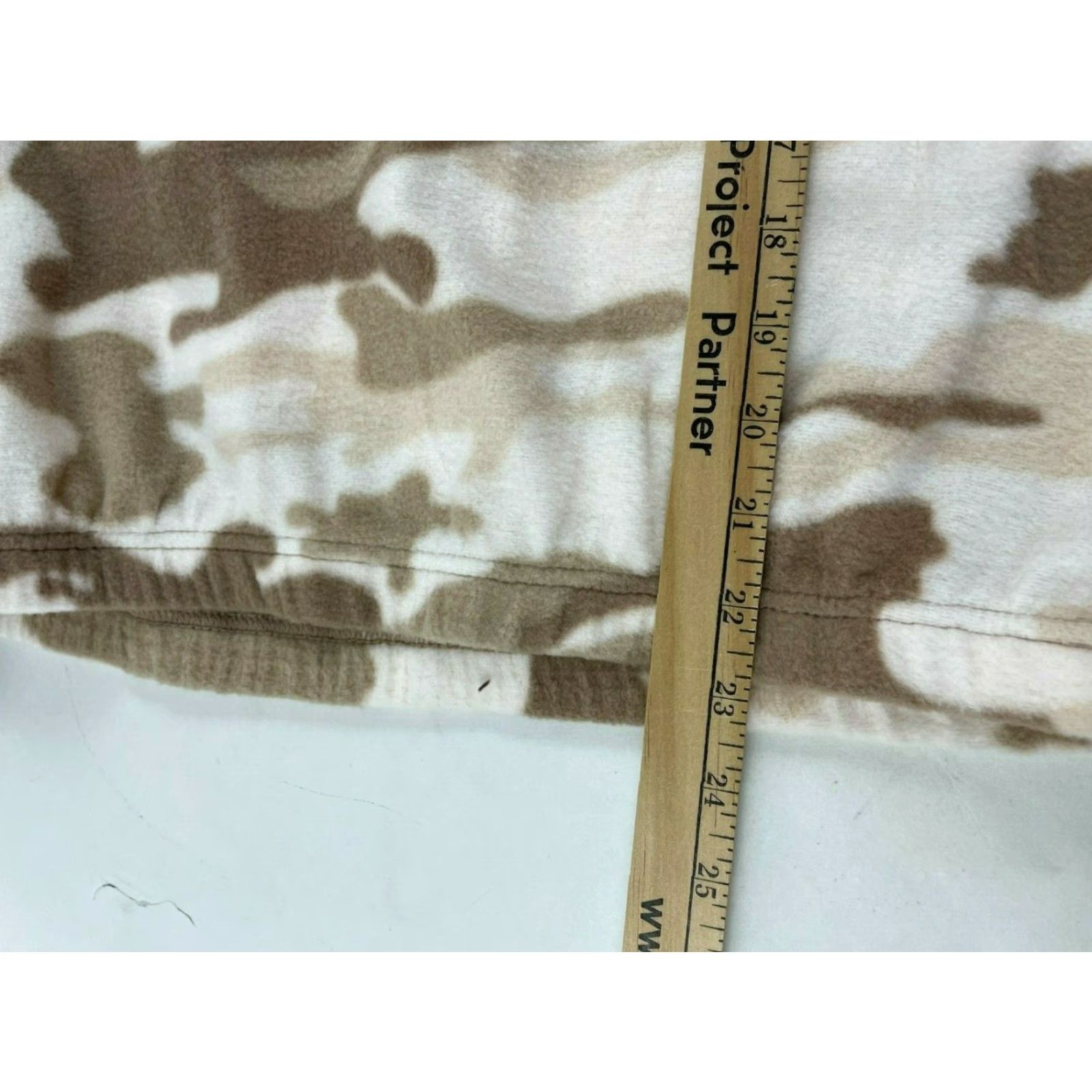 Vintage Derek Heart Sweatshirt Women's Size Small Tan Fleece Camo Cowl Neck Drawstring Pullover Vintage: No Size S / US 4 / IT 40 - 4 Thumbnail