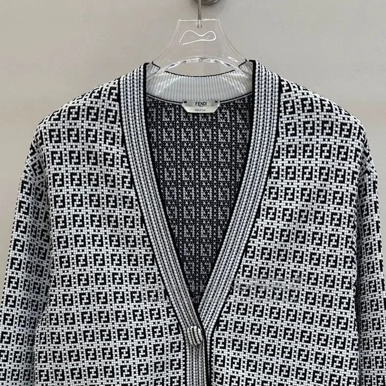 Fendi Monogram Knit Cardigan .