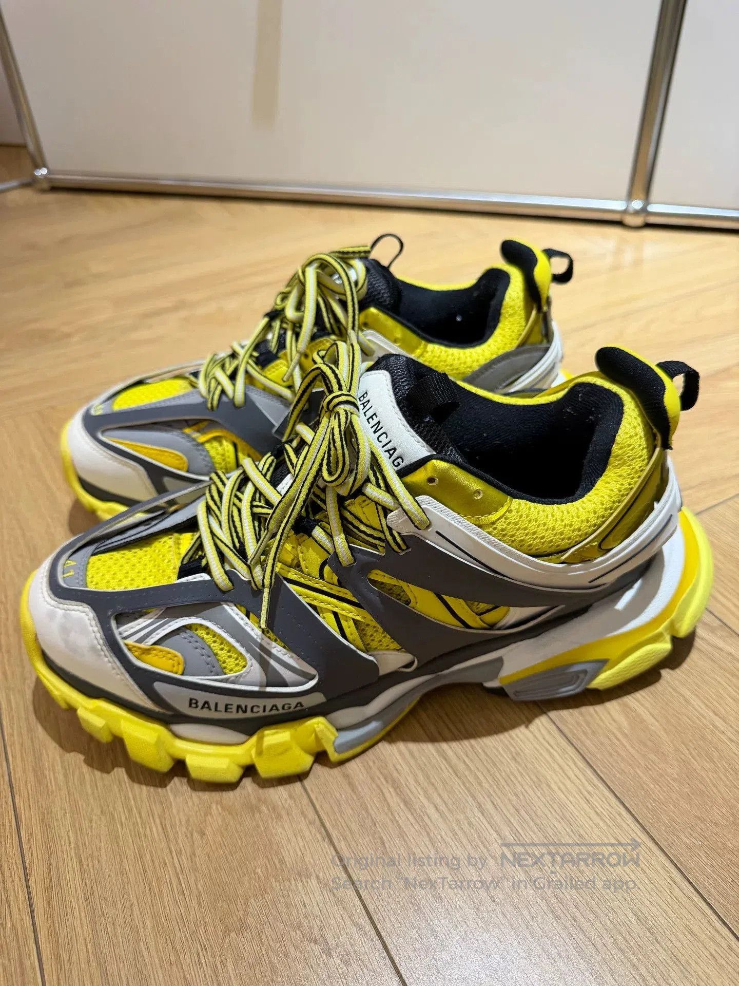 Balenciaga balenciaga gray and yellow track sneakers. Size US 10 / EU 43 - 2 Thumbnail