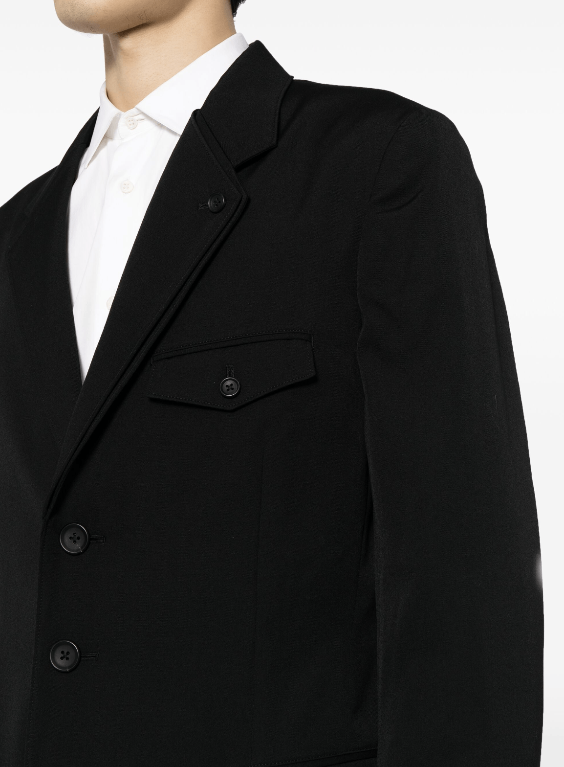 Yohji Yamamoto Yohji Yamamoto Pour Homme - Double Left Peaked Jacket Size US L / EU 52-54 / 3 - 9 Thumbnail