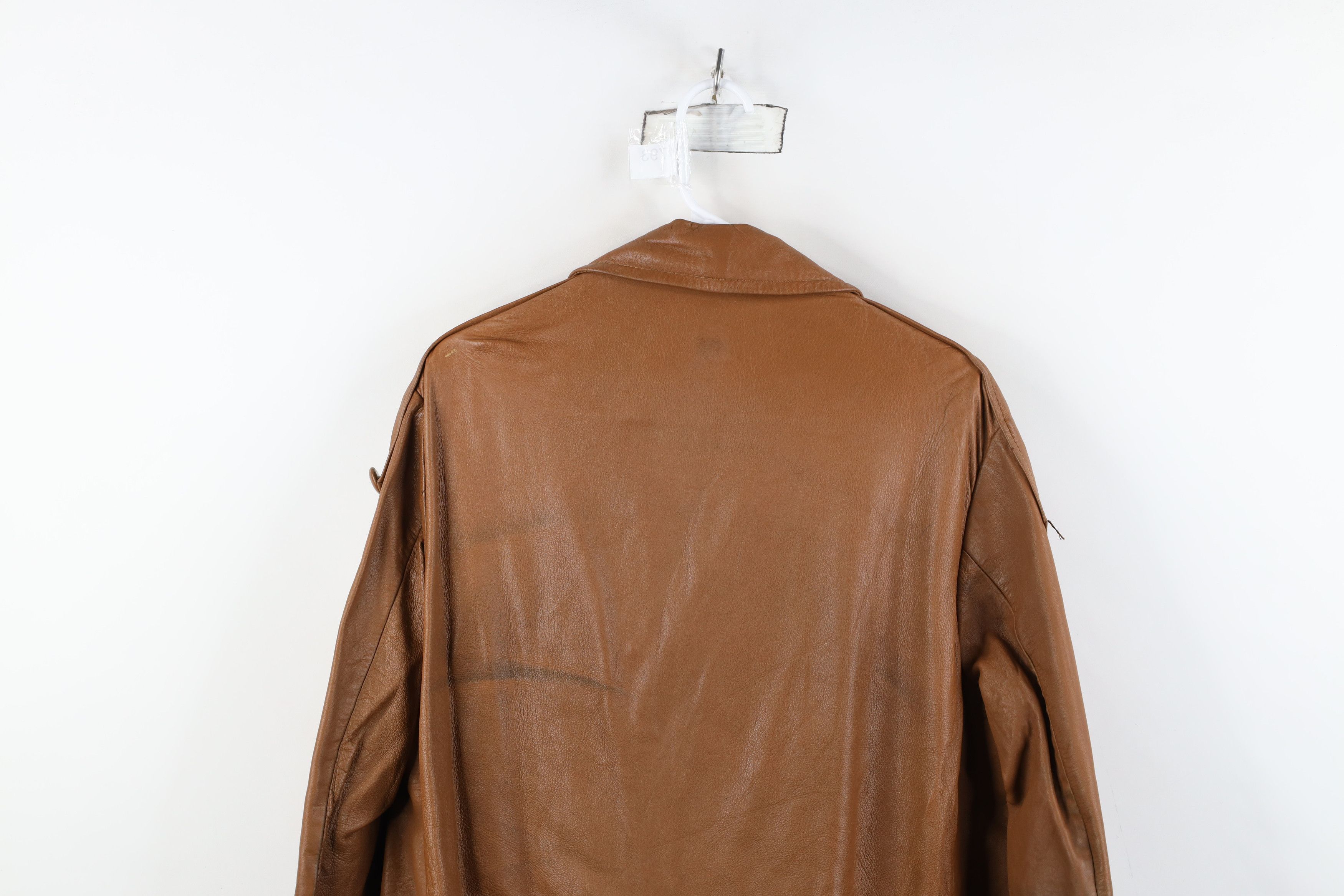 Vintage Vintage 70s Streetwear Breasted Leather Jacket Pimp Brown Size US L / EU 52-54 / 3 - 14 Thumbnail