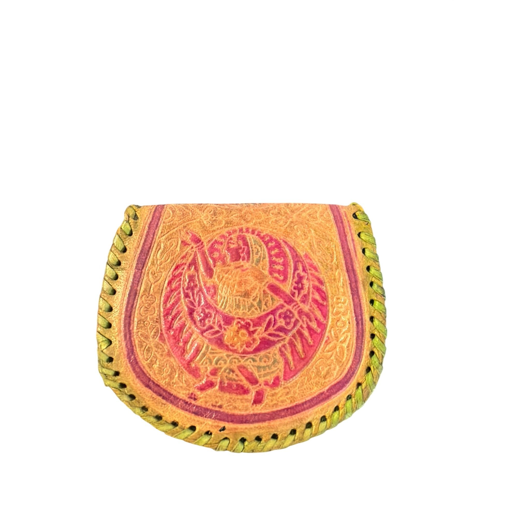 Other Vintage Hand Tooled 3 Piece Set Leather Clutch Wallet Coin P Size ONE SIZE - 8 Thumbnail