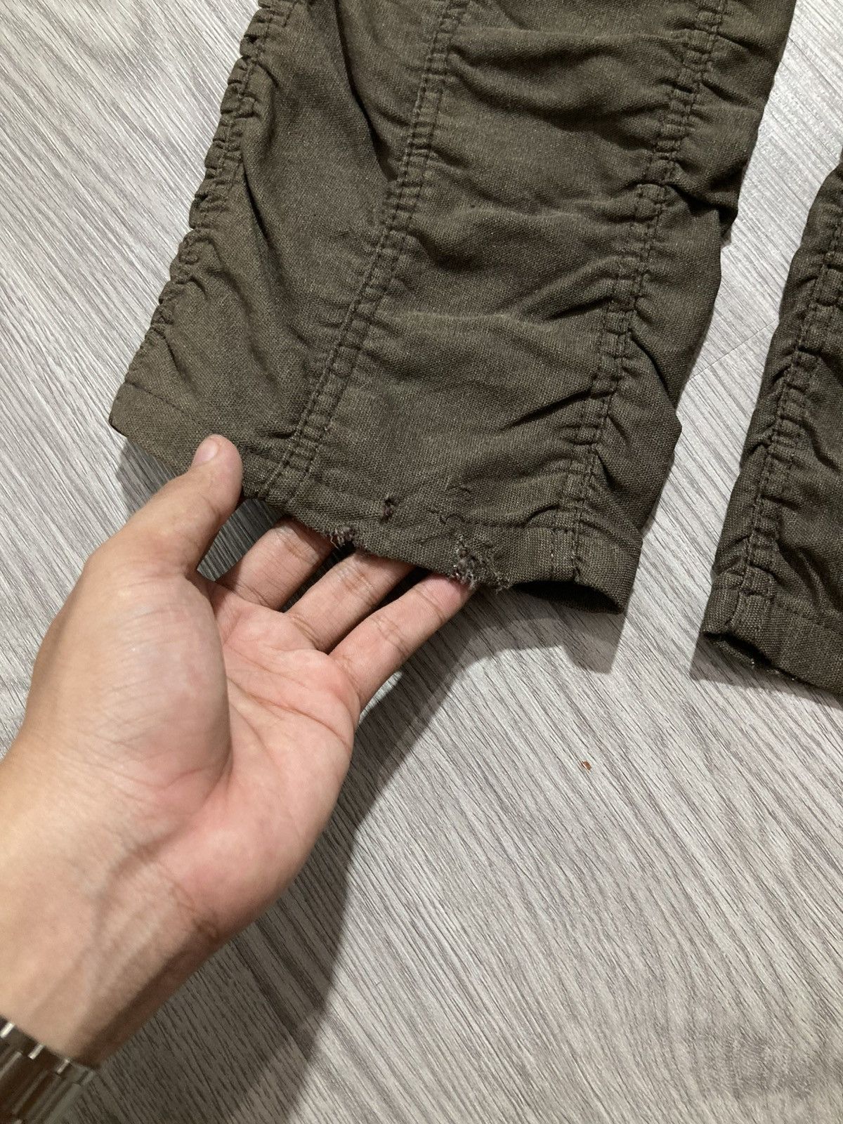 Le Grande Bleu (L.G.B.) 2000s Japanese Brand Ruched Pants Punk Lgb Style Green Army Size US 26 / EU 42 - 7 Thumbnail