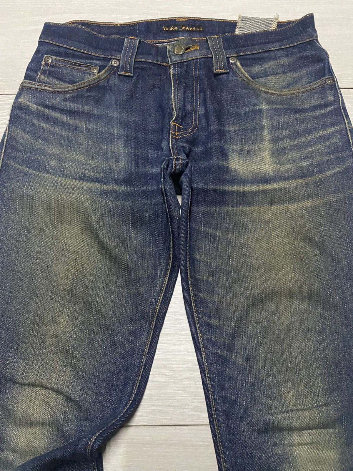Nudie Jeans Nudie Nj 1495 Mud Wash Distresses Slim Fit Jeans Size US 29 - 3 Thumbnail