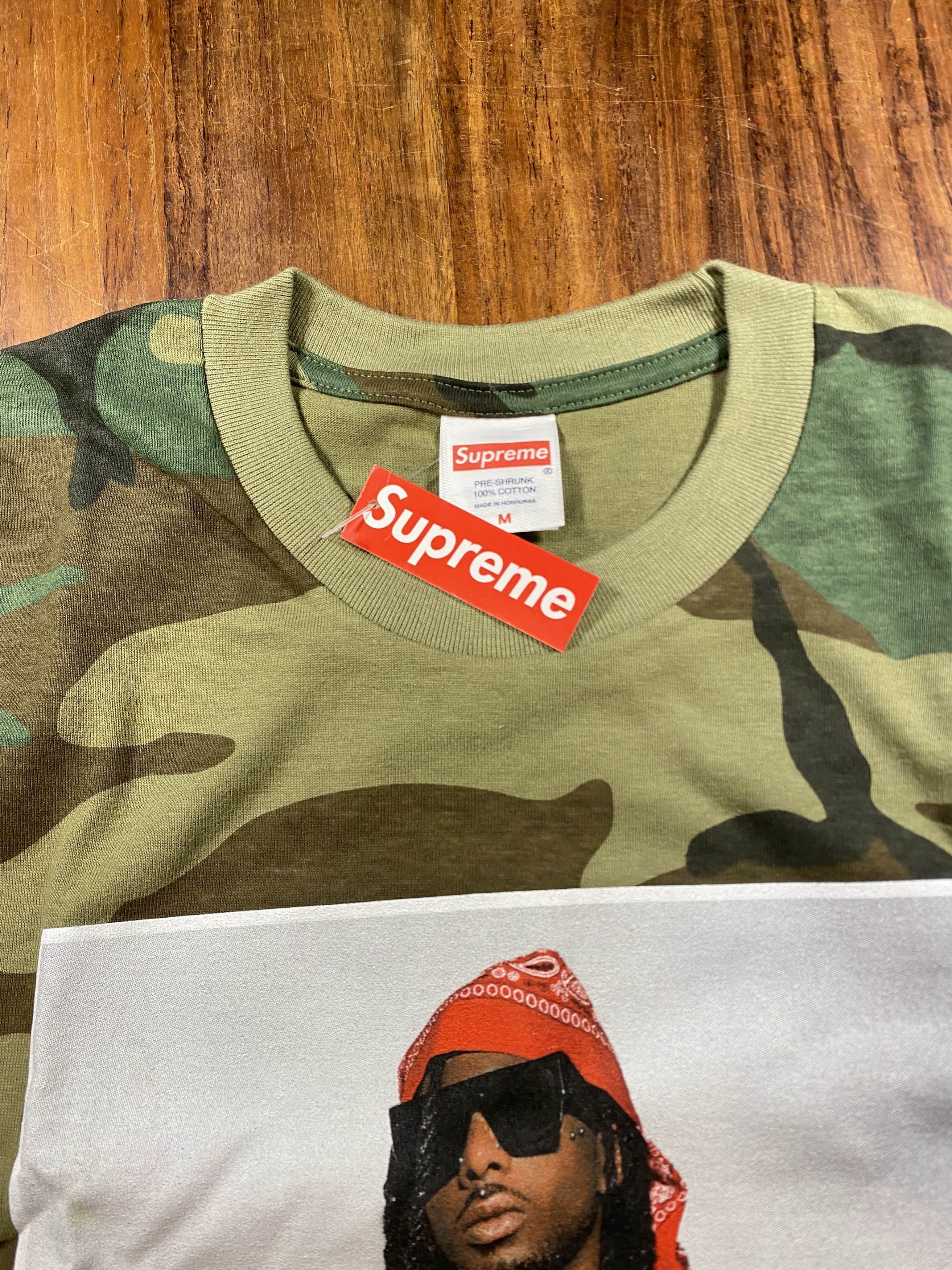Supreme Playboi Carti Tee Woodland Camo