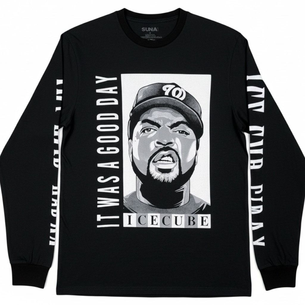Gildan Ice Cube Good Day High Hope Concert Black L/S T-Shirt M Size US M / EU 48-50 / 2 - 1 Thumbnail
