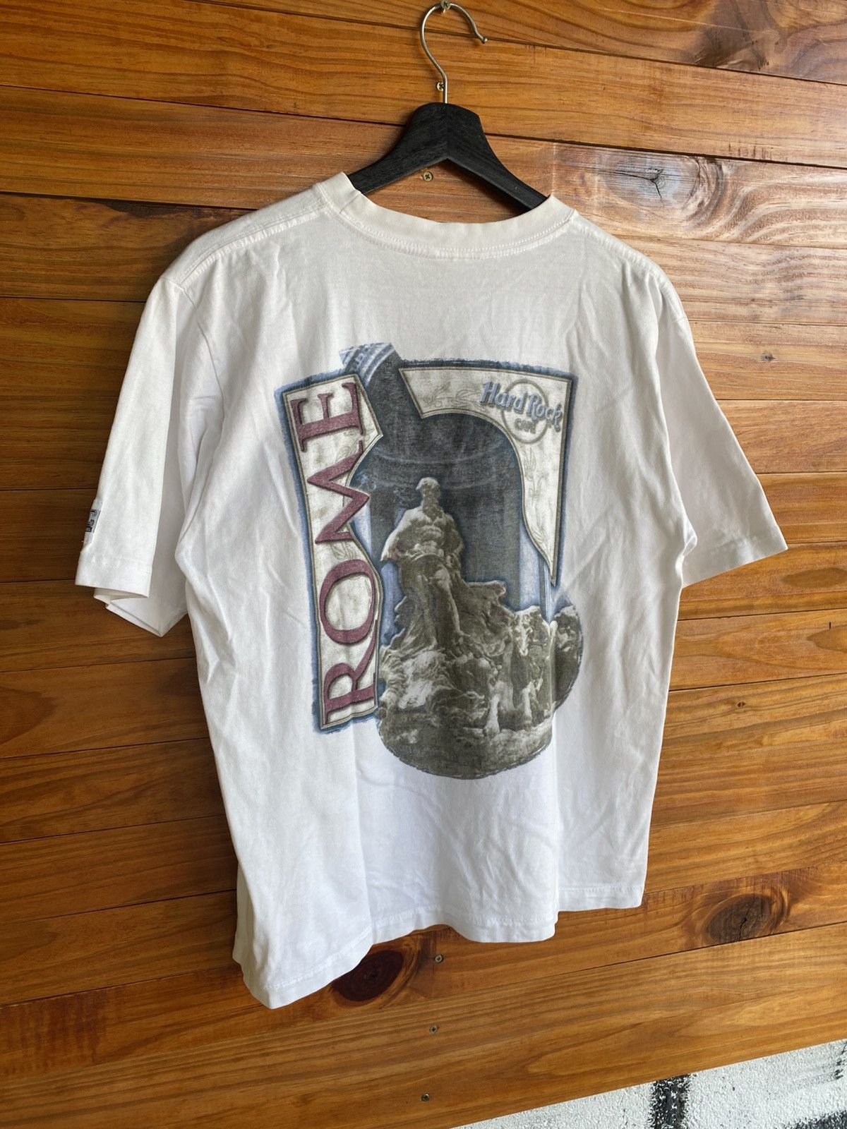 Hard Rock Cafe Vintage Hard Rock Cafe Paris & Rome White T-Shirts 90s Size US S / EU 44-46 / 1 - 5 Thumbnail