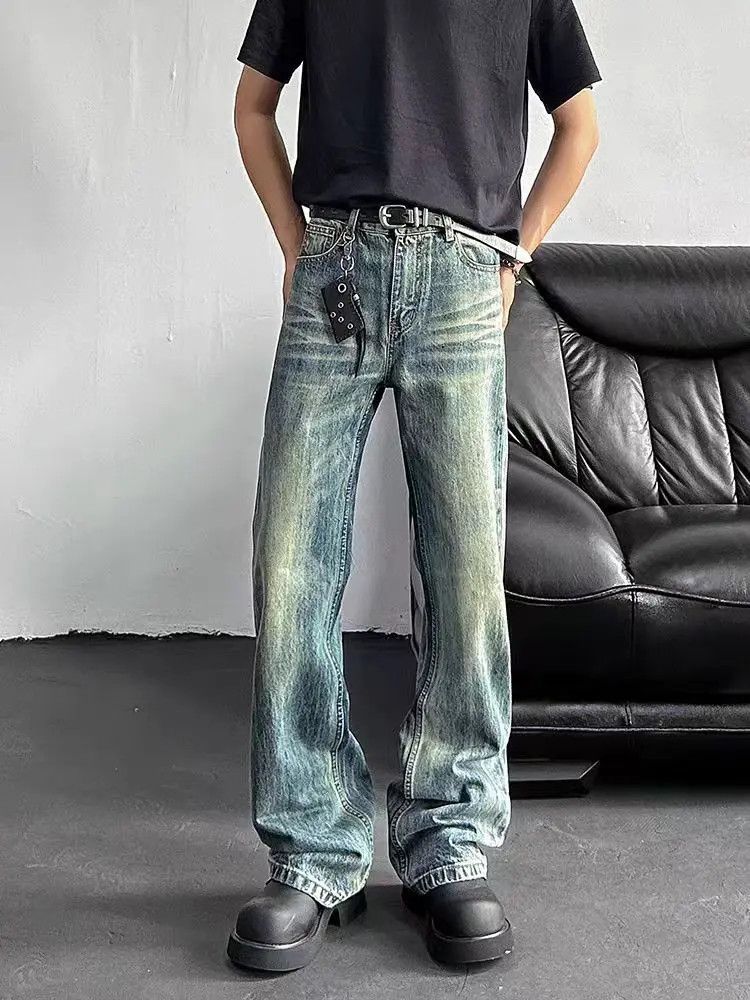 Designer × Japanese Brand Aged washed micro flare loose jeans Size US 32 / EU 48 - 2 Thumbnail